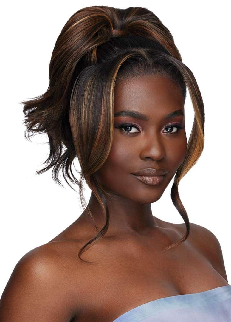 Outre Outre Airtied 100% Fully Hand-Tied Wig - Human Hair Blend - Loose Body Wave 18\" (DR4/CALIFORNIA BLONDE)