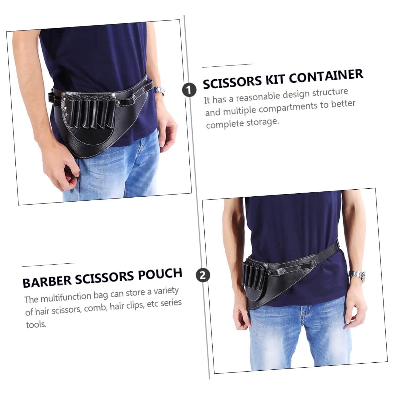 NOLITOY NOLITOY 1pc Hairdressing Kit Hair Shavers for Men Hair Clippers Barber Bag Hairdressing Bag Beard Trimmer Hair Tools Travel Bag Hair Tool Travel Organizer Hair Cutting Kit Black Pu Leather