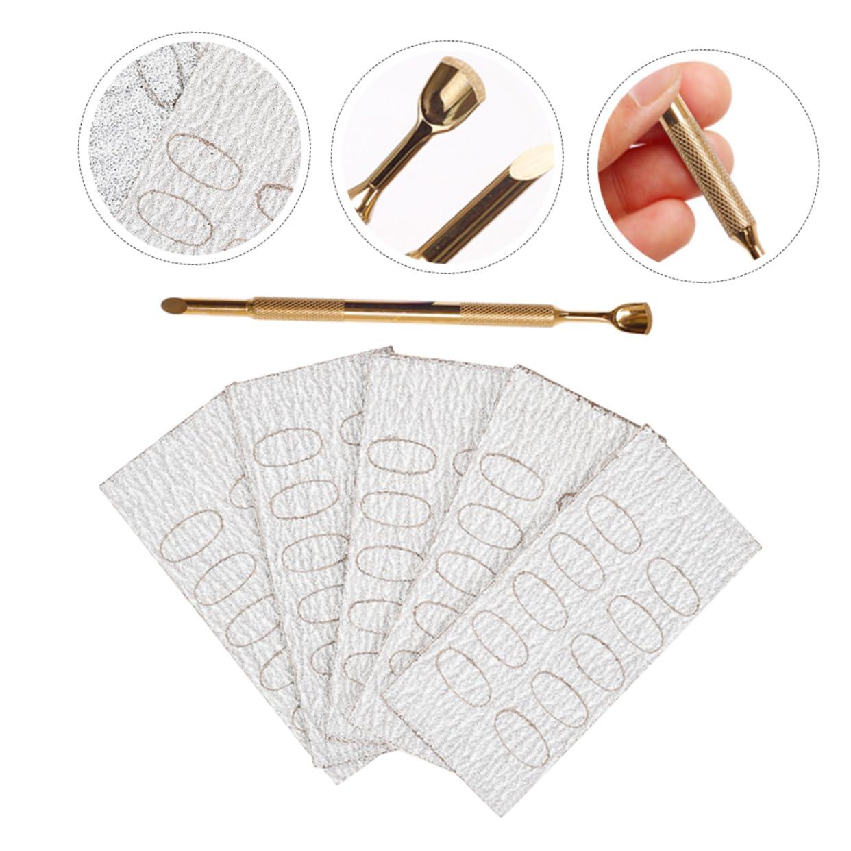 Healeved Healeved Stainless Steel Cuticle Pusher Dual Head Nail Tool with Nail Scraper for Salon Home and Travel