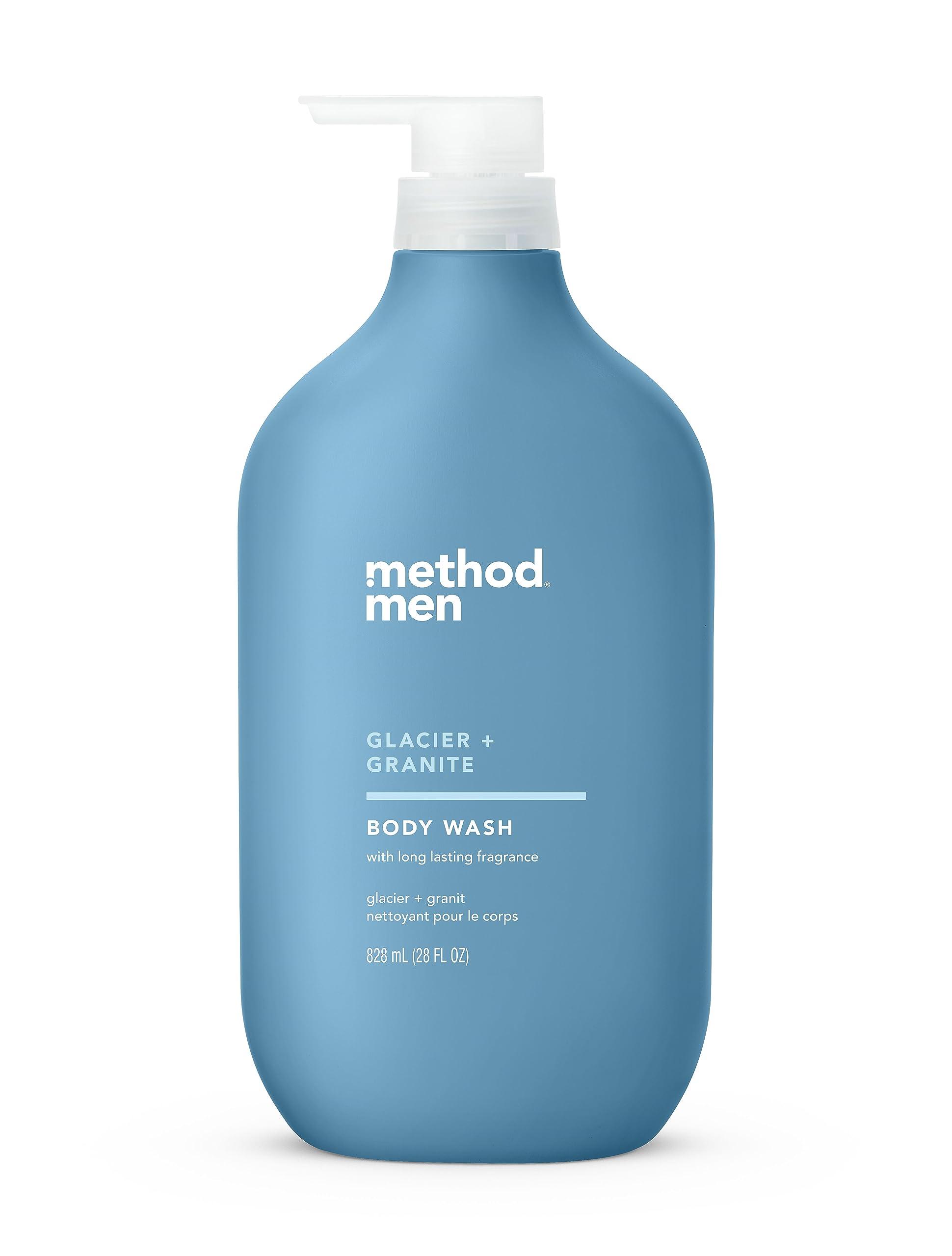 Method Method Men Body Wash, Glacier + Granite 28 FL Oz and Sandalwood + Vetiver 18 fl oz, Paraben and Phthalate Free