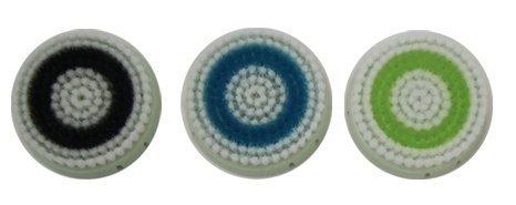 Erisonic Erisonic Brush Heads Replacement for Facial Cleansing, Compatible with Erisonic Pro, 3 Count - Green, Normal Skin Brush Head, Sensitive Skin Brush Head, Deep Pore Skin Brush Head