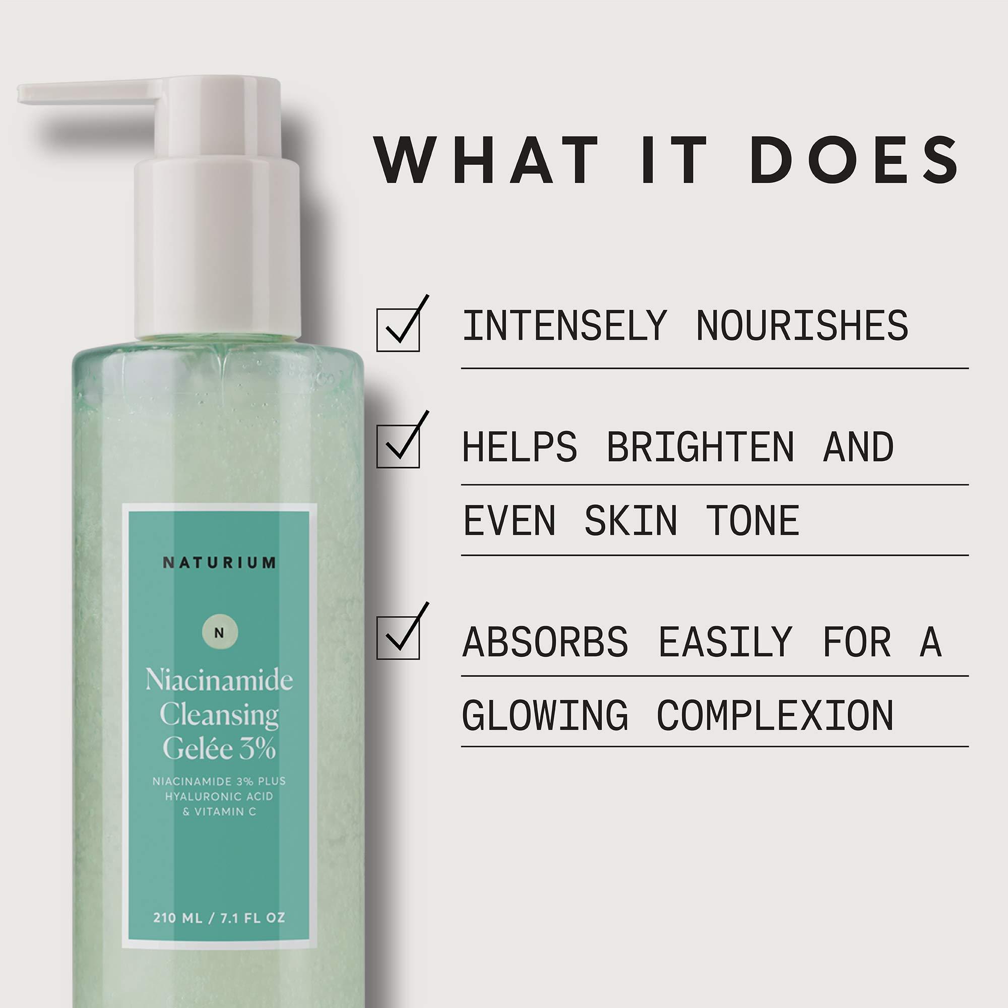 Naturium Naturium Cleanse & Hydrate Duo, Niacinamide Cleansing Gelee 3% & Multi-Peptide Moisturizer, Daily Face Wash Routine