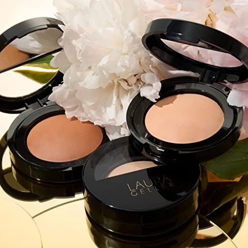 LAURA GELLER NEW YORK LAURA GELLER NEW YORK Baked Blurring + Setting Powder, Translucent Makeup Setting Powder For Soft-Focus Finish Minimize Fine Lines and Pores, Tan/Deep