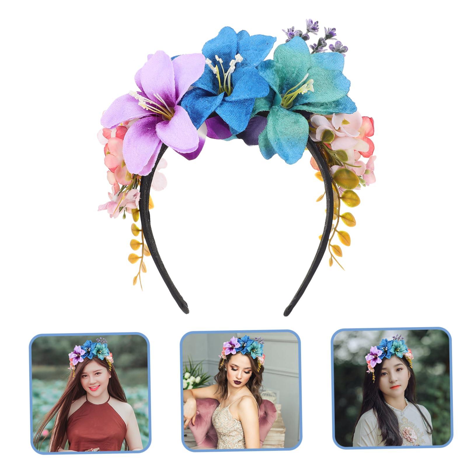 Ipetboom Ipetboom Floral Headband Headband Women Pattern Headbands for Women Lily Flower Headdress Birthday Wedding Accessory