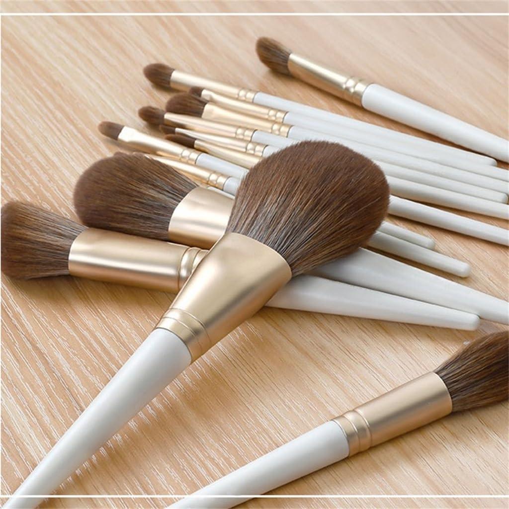 JMKJMJP JMKJMJP 12pcs White Makeup Brushes Set Quick Dry Bristles Super Soft Loose Powder Blush Brushes(D,18cm)