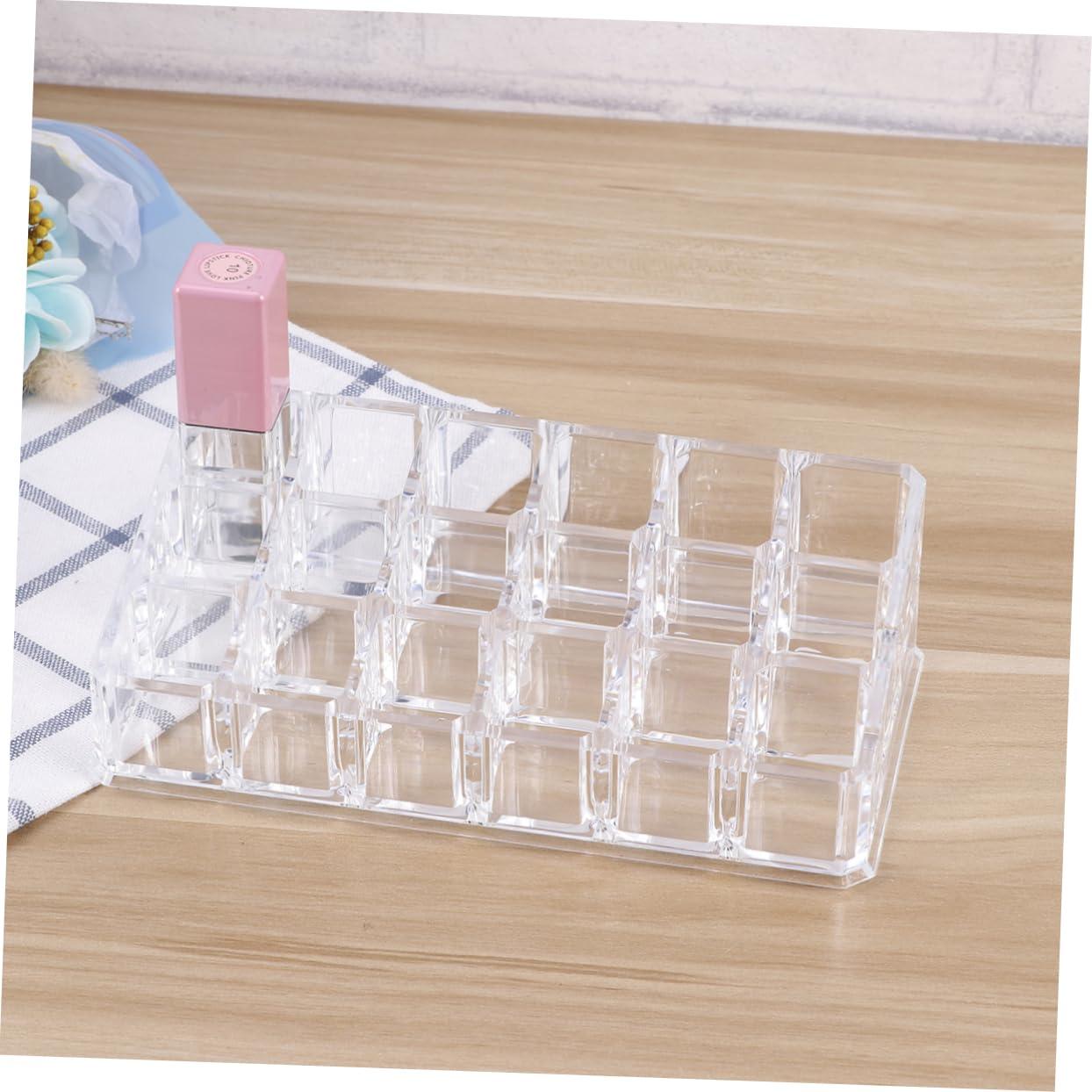 Mikinona Mikinona Acrylic Lipstick Organizer Display 18 Slots Makeup Lipstick Stand Makeup Storage Organizer Display Case for Cosmetics