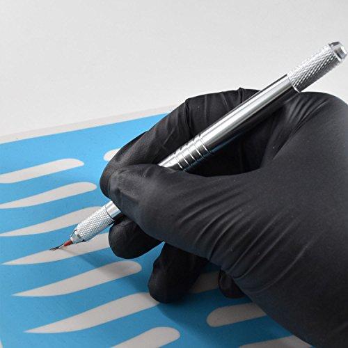 boermeize Makeup Pen Microblading Tool Stainless Steel Eyebrow Microblading Pen with Manual Tattoo Pen and 7RL Round Needle 20pcs for Tattoo Eyebrow Lip Eyeline