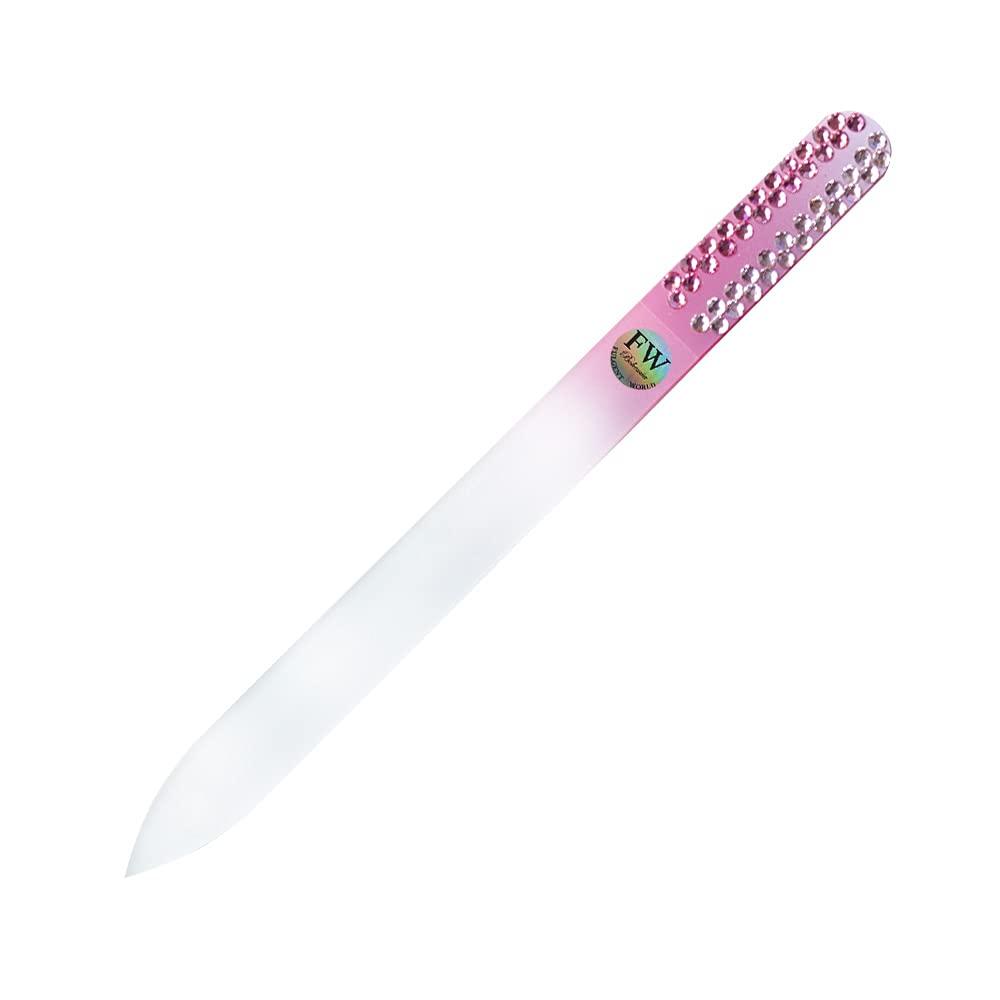 Fulgent World Crystallized Glass Nail File - Original Czech Product (Pink)