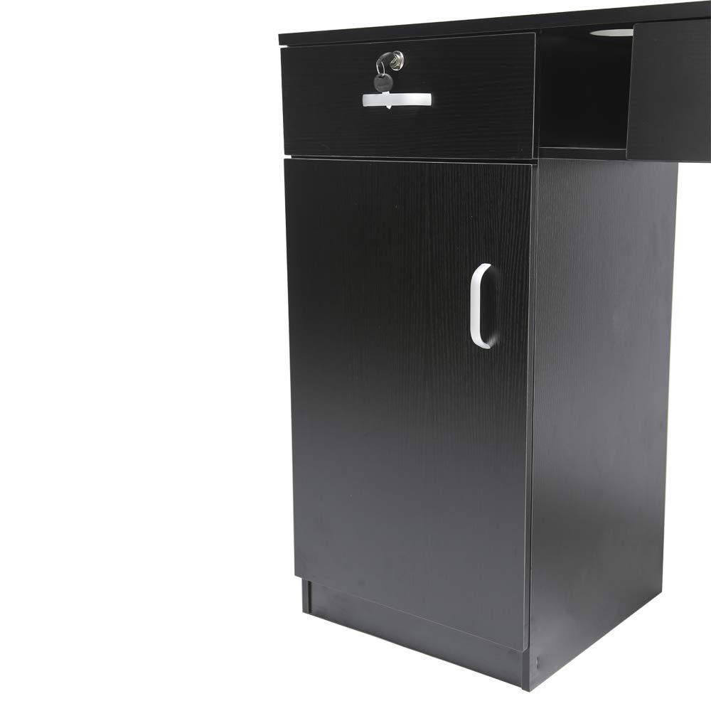 Henf Henf Locking Wall Mount Hair Styling Barber Station with 2 Drawers and 1 Cabinet 3 Hairdryer Stylist Equipment Salon Cabinet Holder Storage Beauty Salon Spa Equipment(Style-2)