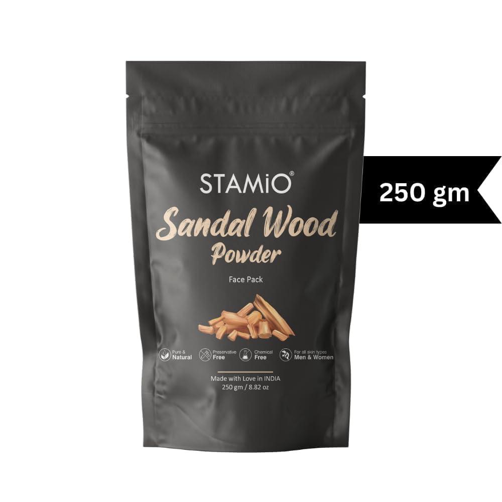 India Sandalwood Powder 250 gm for Face Pack, Skin Care, Mask, Body | Santalum Album/| Men & Women | In Pouch 8.82 oz