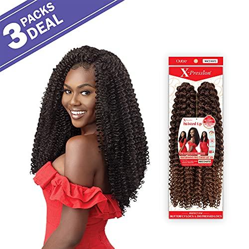 XPRESSION XPRESSION Outre Crochet Braids X-Pression Twisted Up Water Wave Fro Twist 22 2X (3-pack, 2T1B30)
