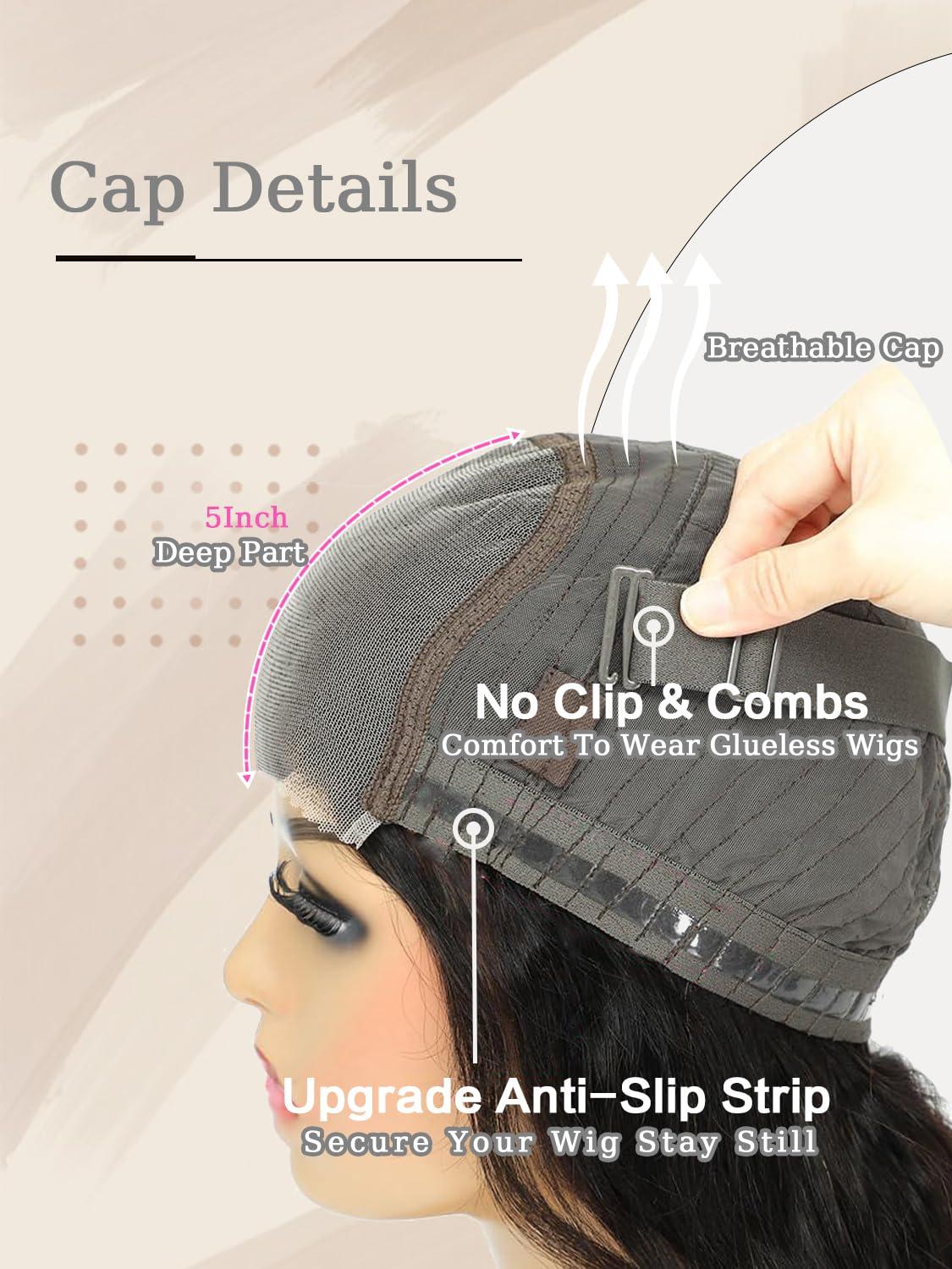 MUPRETTY MUPRETTY Brown Bob Wigs Human Hair 4x4 Lace Closure Wig 1B/30 Brown Wig Human Hair Keep Silky And Smooth After Multiple Washes 100% indian 18A Raw Hair Wigs(14Inch)