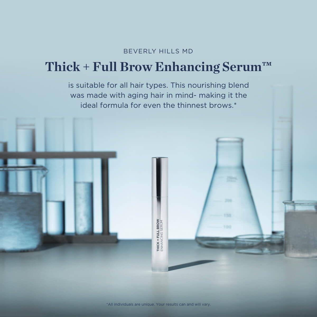 Beverly Hills MD Beverly Hills MD Thick + Full Brow Serum- Enhancing Growth Formula for Visibly Fuller, Thicker Looking Brows- Supports Healthy Keratin Production