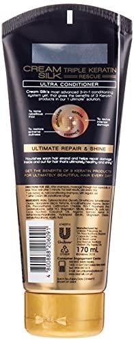 Cream Silk CREAMSILK Triple Keratin Rescue, Ultimate Repair & Shine, 170ml/5.75 fl oz
