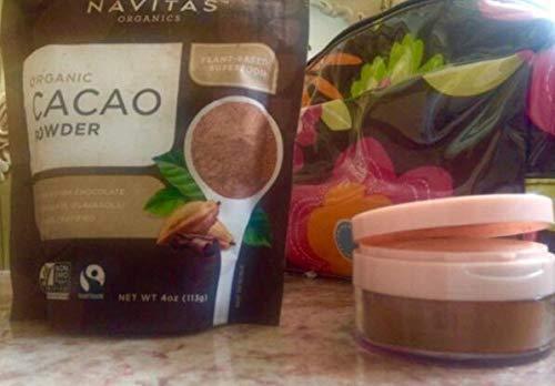 ericotry 20ml 0.67oz Empty Refillable Portable DIY Make up Loose Powder Case Container with Sponge Powder Puff Mirror and Sifter Foundation Cosmetic Jars Box (Pink)