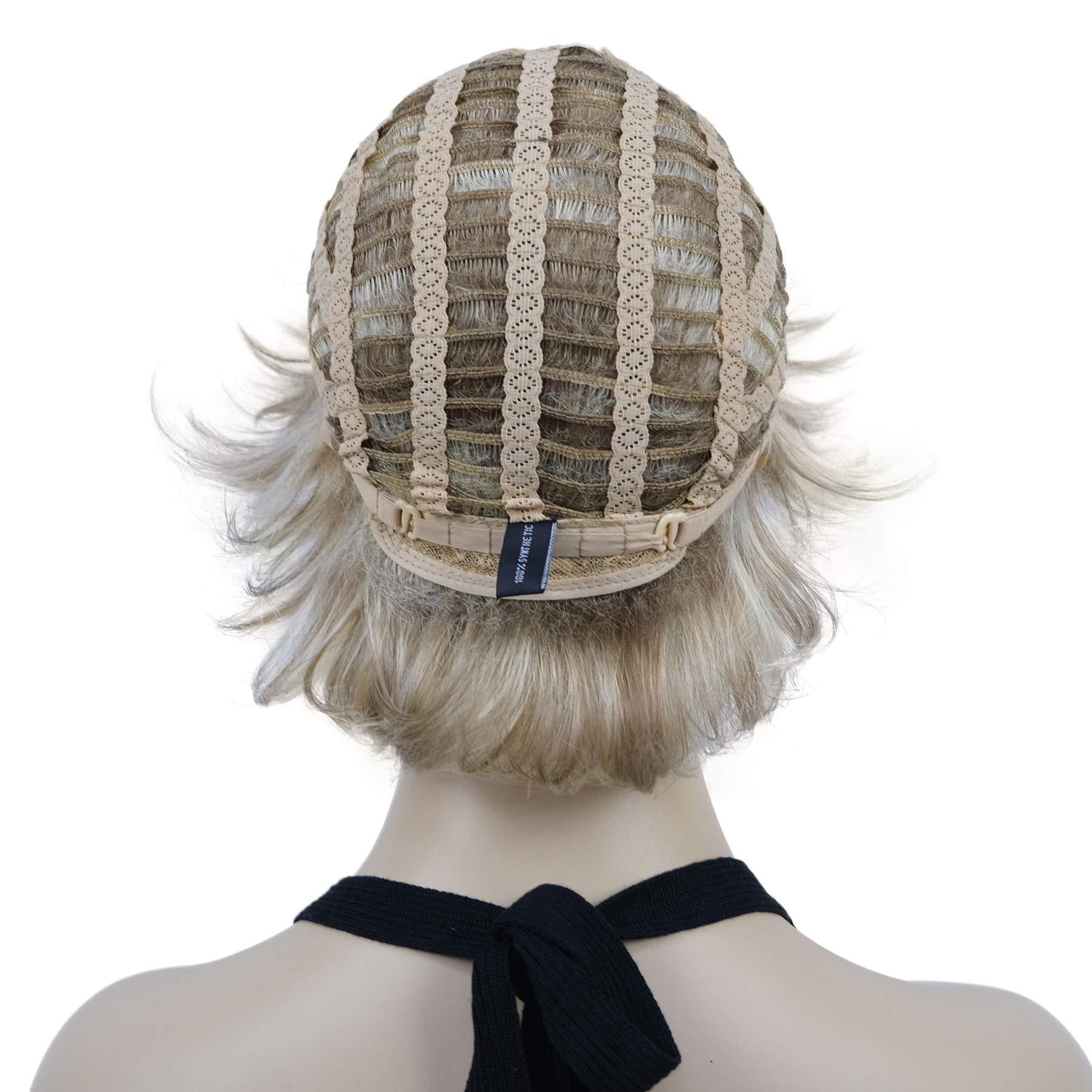 Lydell Lydell 6" Short Straight Layered Hair Full Synthetic Wig (H16/613 Blonde Highlighted)