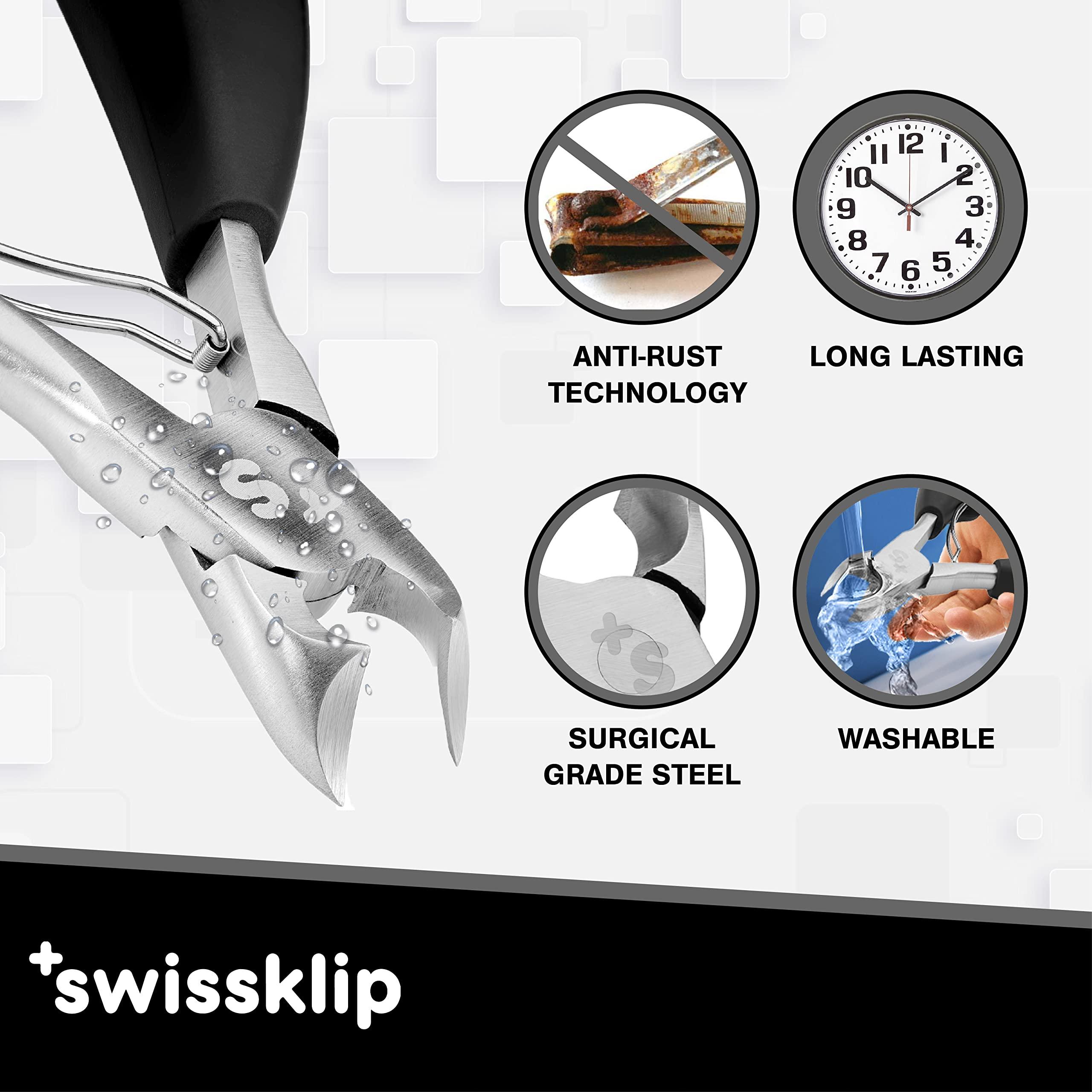 Swissklip Swissklip Heavy Duty Toenail Clippers for Seniors Thick Toenails I Professional Nail Clippers for Ingrown Toenail I nail clippers for men I well suited as finger nail clippers adult