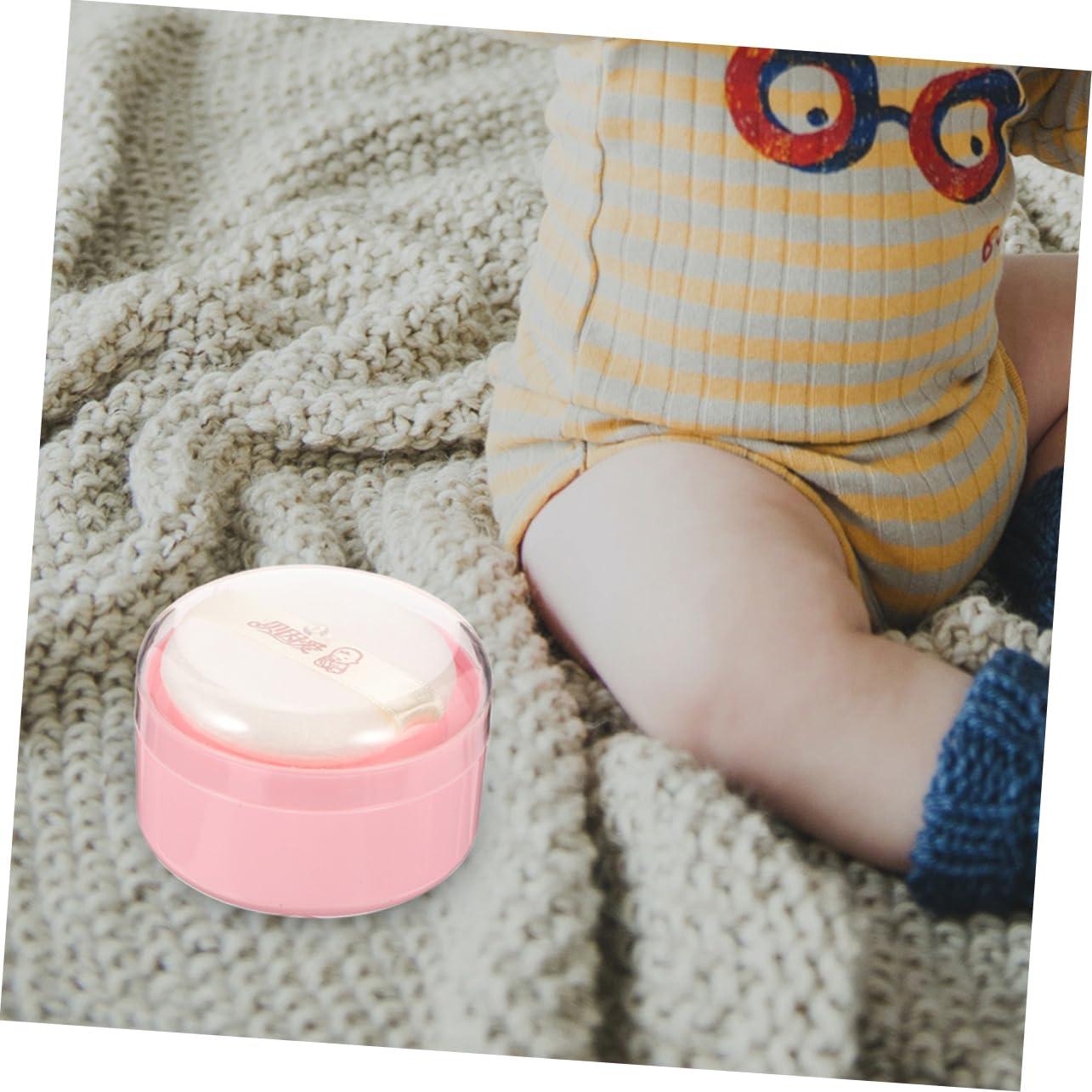 Housoutil Housoutil Box Body Powder Puff Box Powder Puffs for Loose Powder Empty Powder Puff Case Powder Puff Container with Puff Baby Powder Puff Synthetic Sponge Child Compact Powder Puff Holder