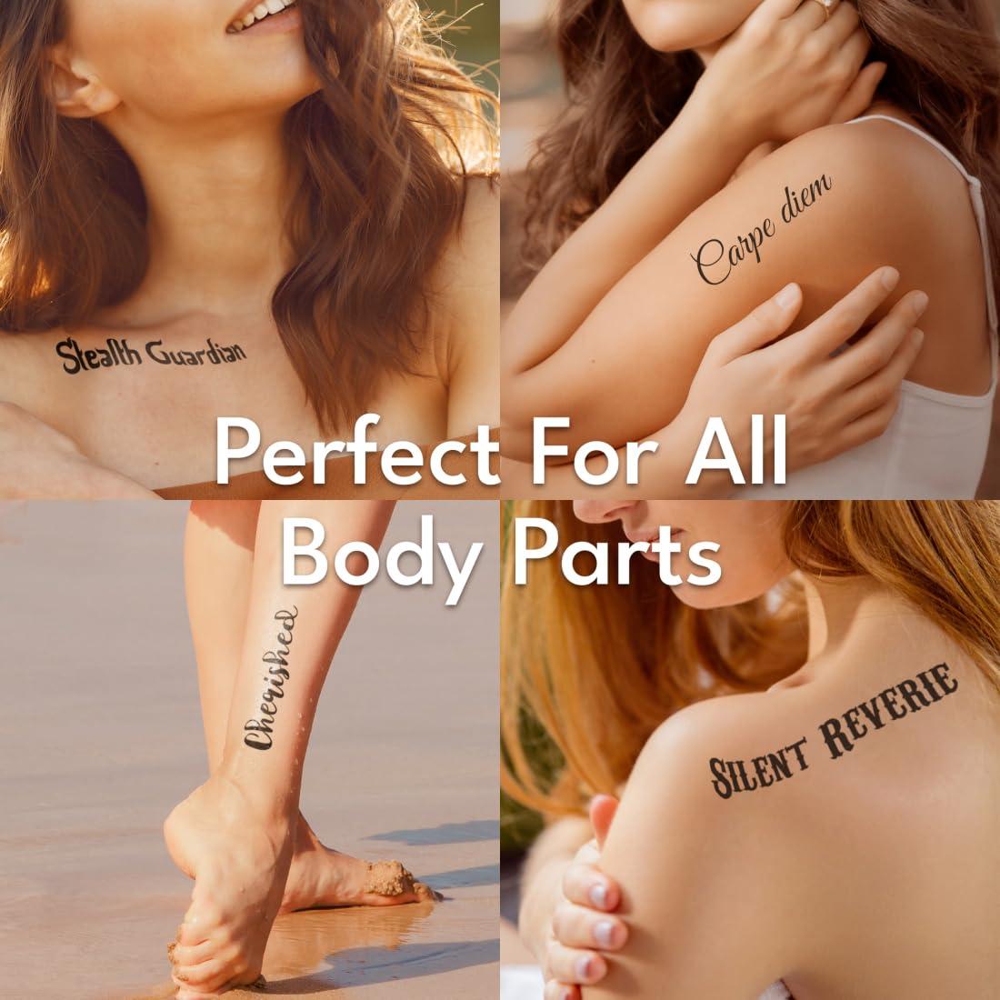 TESFANS Custom Temporary Tattoos, Personalized Temporary Tattoos with Name Text Letters, Create Your Own Temporary Tattoo, Custom Fake Tattoos for Adults Men & Women, Realistic Temporary Tattoos for Gifting