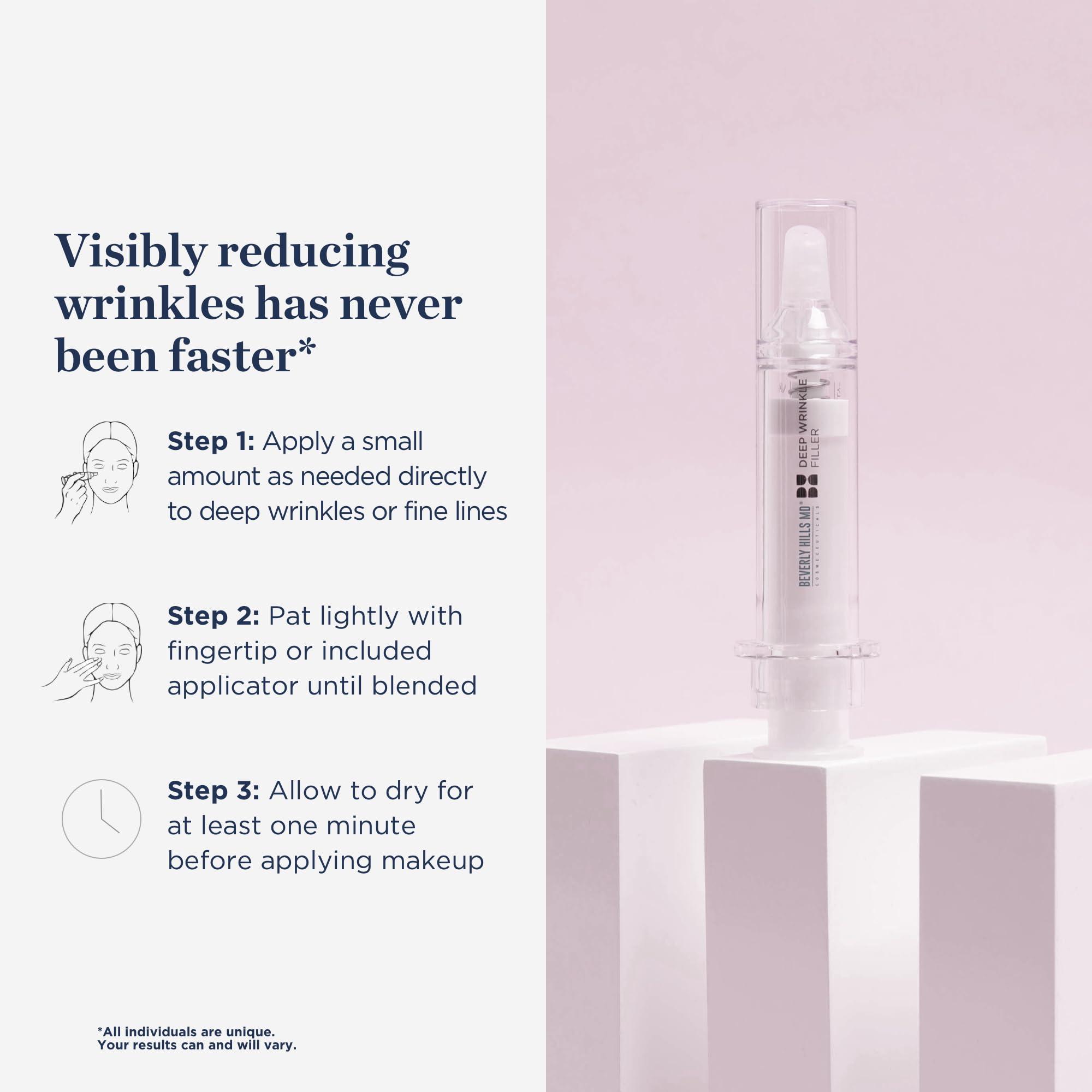 Beverly Hills MD Beverly Hills MD Smoothing Combo Regimen Bundle- Dermal Repair Complex Supplement & Deep Wrinkle Filler- Helps w/Hydration, Appearance of Aging Skin, Wrinkles, Fine Lines & Supporting Collagen