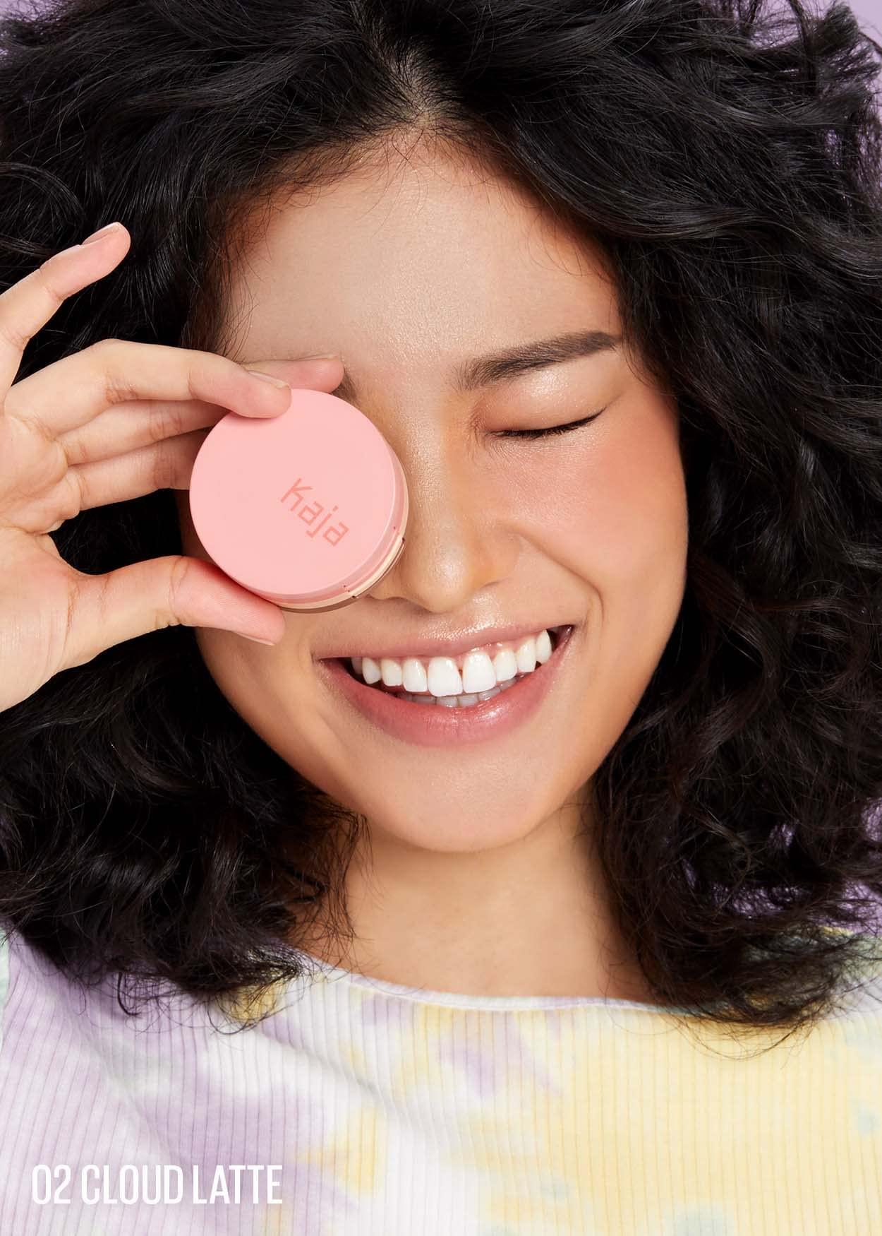 Kaja Kaja Lip & Blush Glazed Keychain Stain - Jelly Charm 03 Berry Colada + 3-in-1 Blendable Sculpting Trio - Play Bento 02 Cloud Latte Bundle