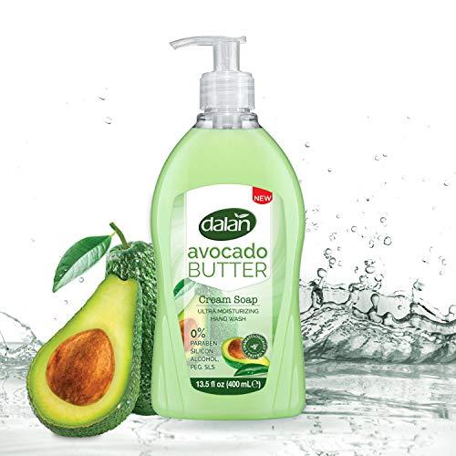 Dalan Dalan Avocado Butter Cream Ultra Moisturizing Liquid Hand Soap for Dry and Fresh Hands Feeling Clean and Soft (13.5 Fl Oz / 400 mL (Pack of 6))