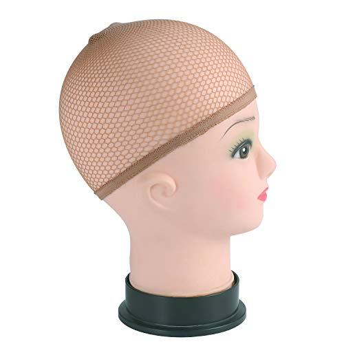 EBOOT eboot 3 Pack Wig Caps (Light Brown Nylon Caps and Light Brown Mesh)