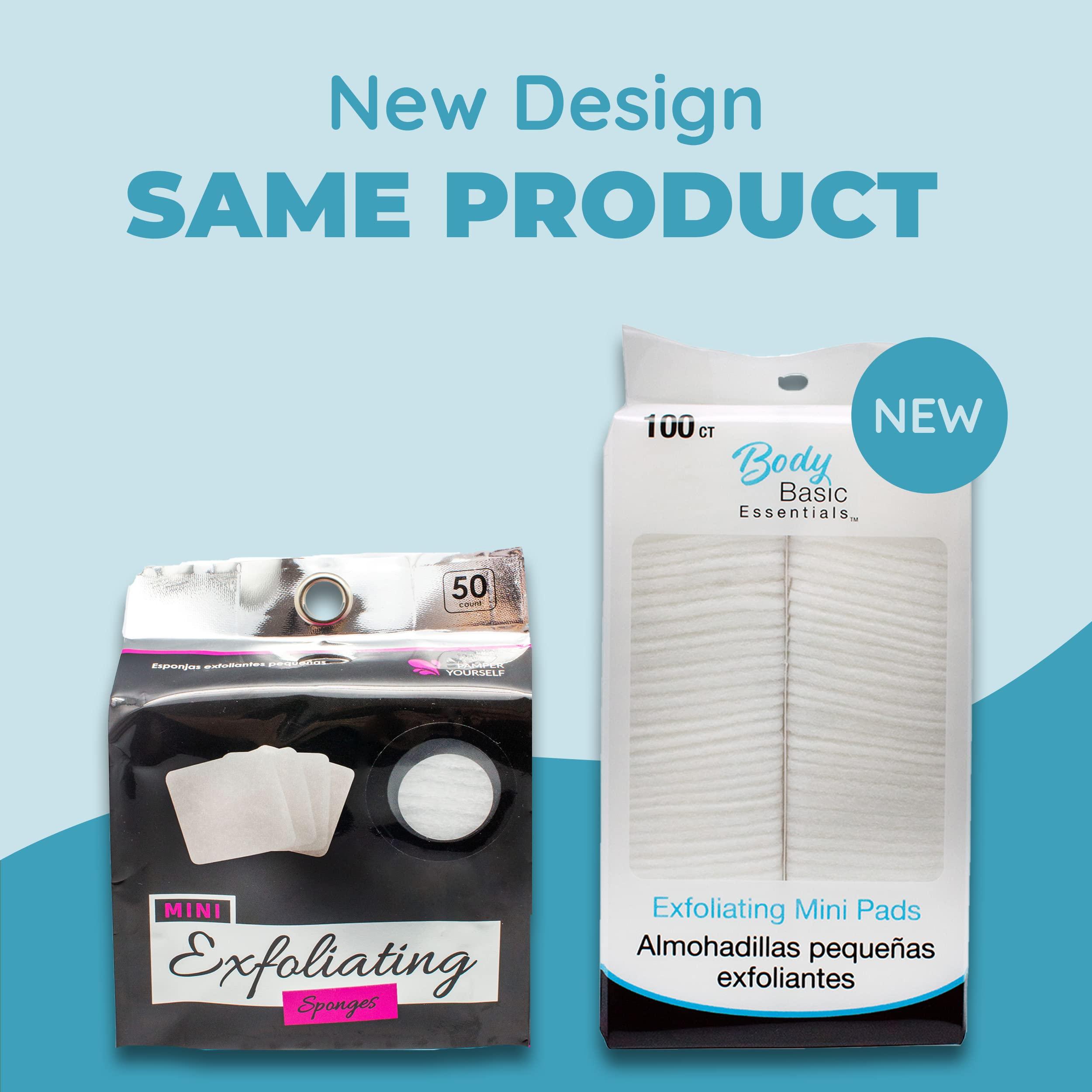 Jacent Mini Facial Exfoliating Pads, 100 Count per Pack: Makeup Remover and Cleanser Sponges for Face, Suitable for All Skin Types