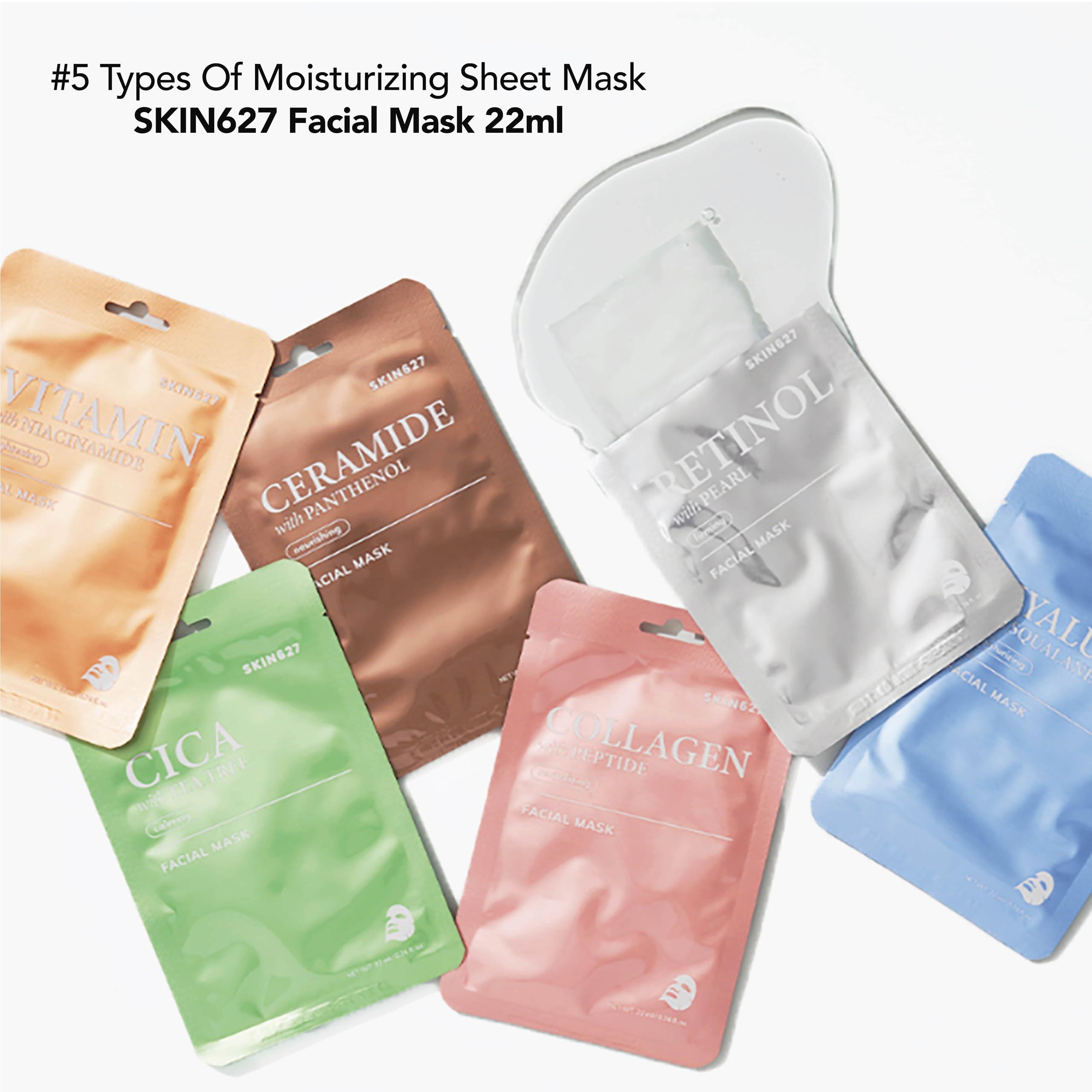 Innerest Innerest SKIN627 Bulk 24PK Face Masks Skincare, Facial Mask, Sheet Masks Korean (24PK Hyaluron with Squalane)