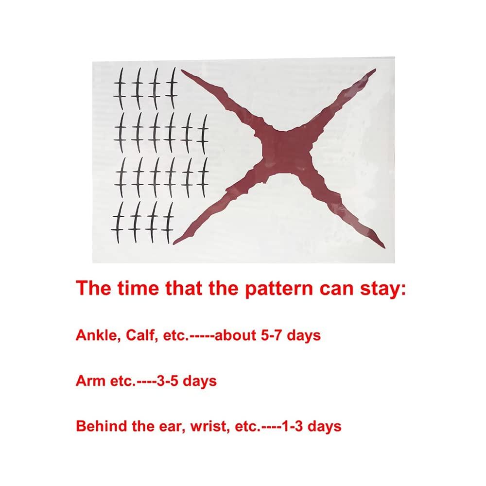 Generic Luffy's Cosplay Tattoo X,Anime Cosplay Scars Stickers for Halloween (2PCS)