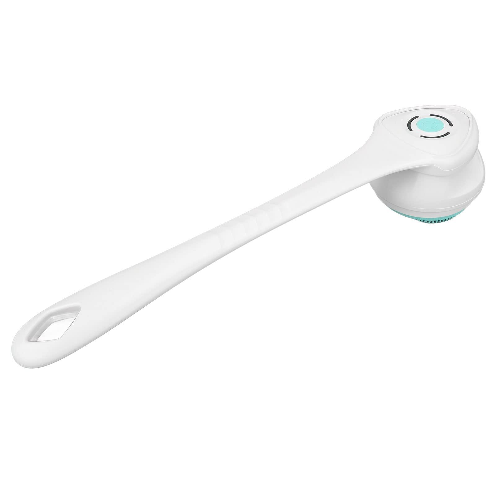 Generic Automatic Back Scrubber for Shower, Electric Body Brush Fully Automatic Electric Bath Brush Long Handle Shower Back Brush for Elderly Pregnant Women Children White