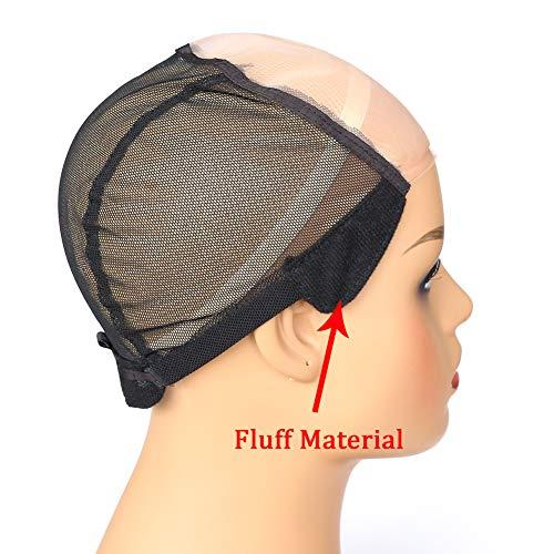 BTWTRY BTWTRY 5x5.5inch MONO Wig Caps for Making Wigs with Adjustable Strap 1pc Monofilament Wig Cap DIY Wigs Black Dome Weaving Mesh Wig Cap for Women and Girls (1pc, Small)