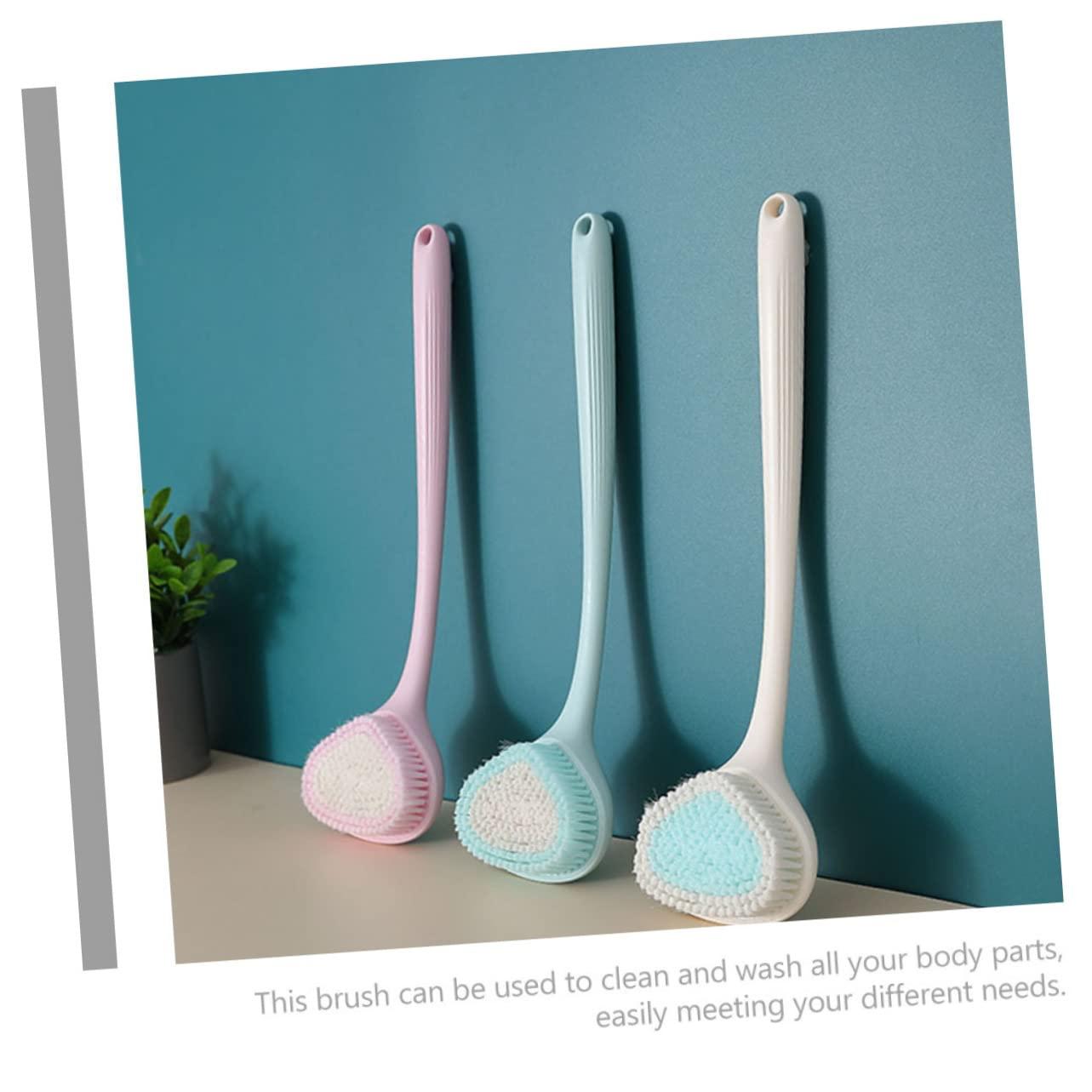 Baluue Baluue Long Handle Scrub Brush Handle Shower Brush Bath Back Brush with Long Handle Back Brush for Shower Bath Scrub Brush with Long Handle Bathtub Scrubber Back Rub Towel Body Pink Pbt