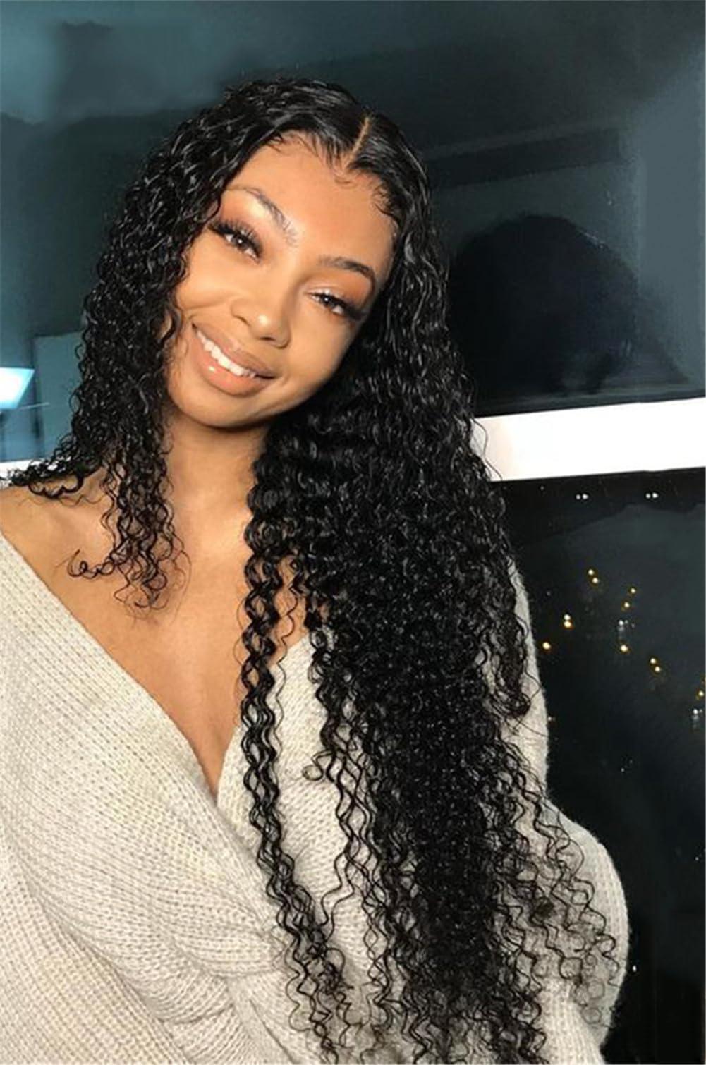 Youllyuu 28 Inch Human Hair Bundles Curly Hair Bundles Water Wave Remy Brazilian Hair Extensions Weave Single Bundles Natural Dark 28 28 28#9a