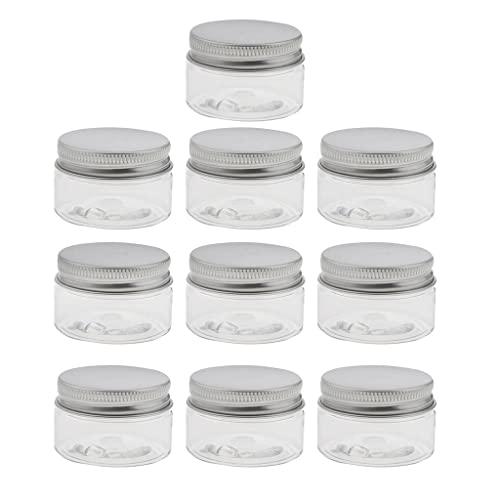 Jojomis Jojomis 30ml-120ml Empty Cosmetic Pots Lip Balm Container Jar Aluminum Tins 10 Packs - Clear, 30ml