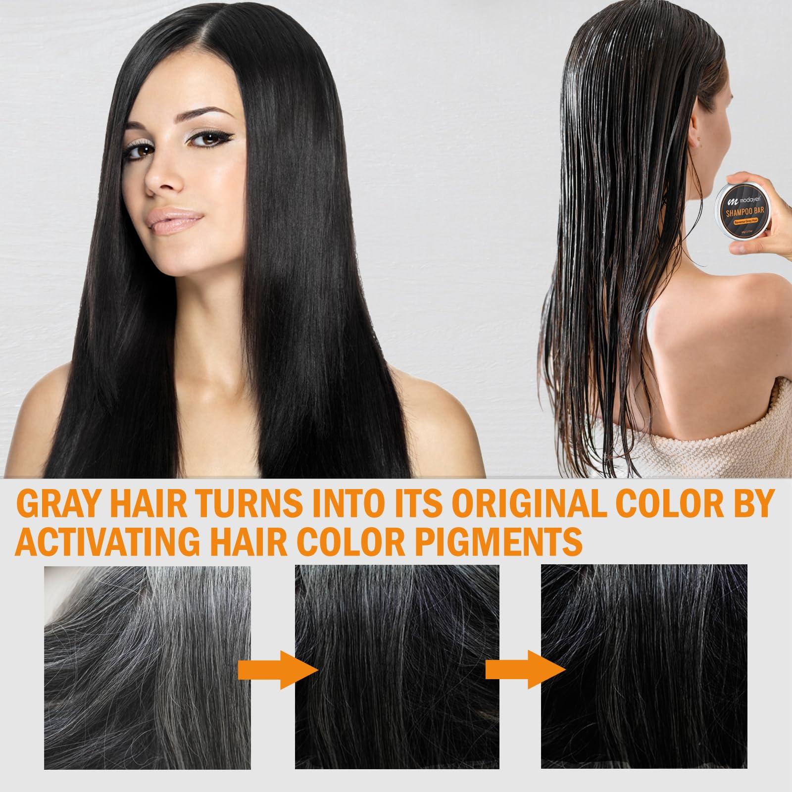 modayeri al??veri?te yeni moda Reverse Grey Hair Shampoo Bar - Moisturizer, Extra Strength Refreshing Scalp , Gray Hair Coverage, Darkening, Natural Solid Shampoo, for Women and Men, Restore Shiny Hair, Paraben Free, 2.15 Oz