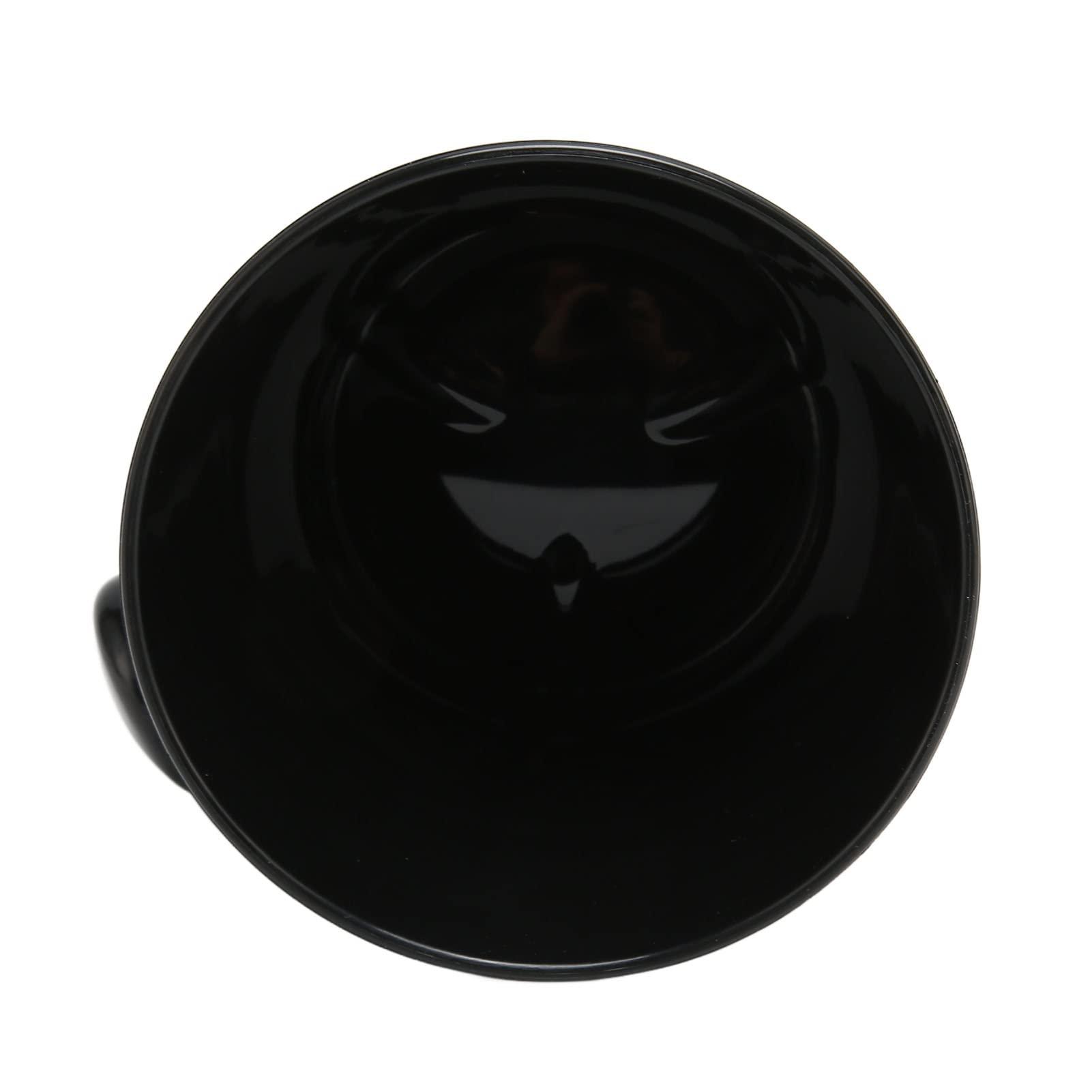 FILFEEL Plastic Shaving Bowl Black Shaving Soap Bowl for Men Large Capacity Portable Shave Mug with Handle for Barber Home Travel