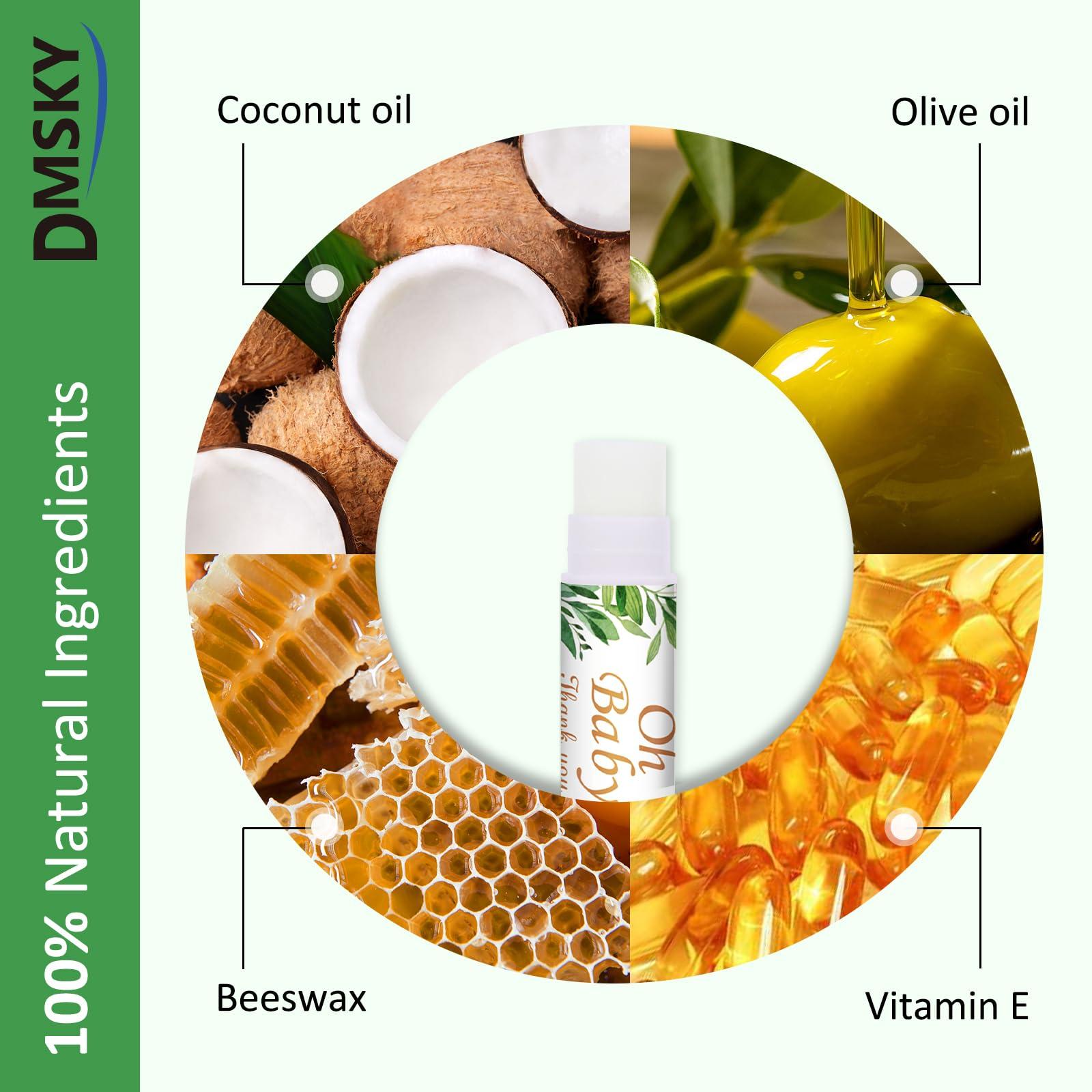 Dmsky DMSKY 60 Pcs Baby Shower Favors, Lip Balms Bulk Gift for Guests, Boys Girls Games Neutral Gender Reveal Favors, Baby Shower Birthday Party Supplies Basket Gift Stuffers