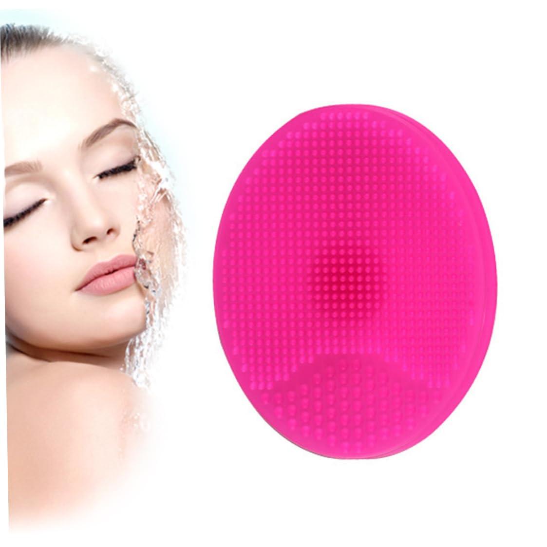 NewGtuizi NewGtuizi Face Scrubber, Silicone Face Scrubber Exfoliator for Women, Face Cleansing Brush Blackhead Acne Pore Pad for Deep Cleaning Skin Care(Rosy) 1PC