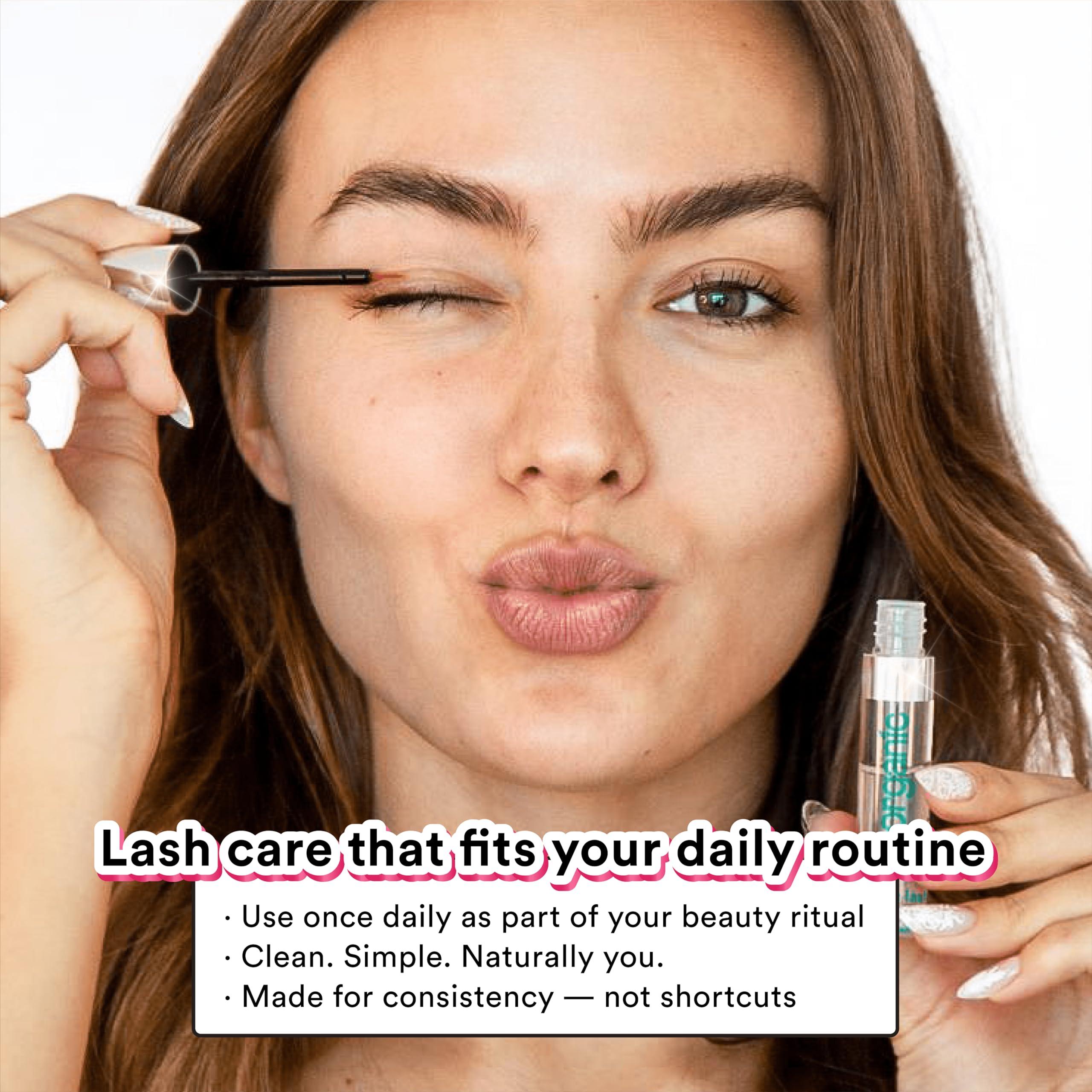 NuOrganic Cosmetics nuorganic Lash Growth Serum - Thicker + Longer + Stronger Eye Lashes in 30 Days - Natural + Vegan + Cruelty Free - As Seen on Tiktok! Extra Large Bottle + 3 Month Supply - 0.3 fl Oz / 8ml