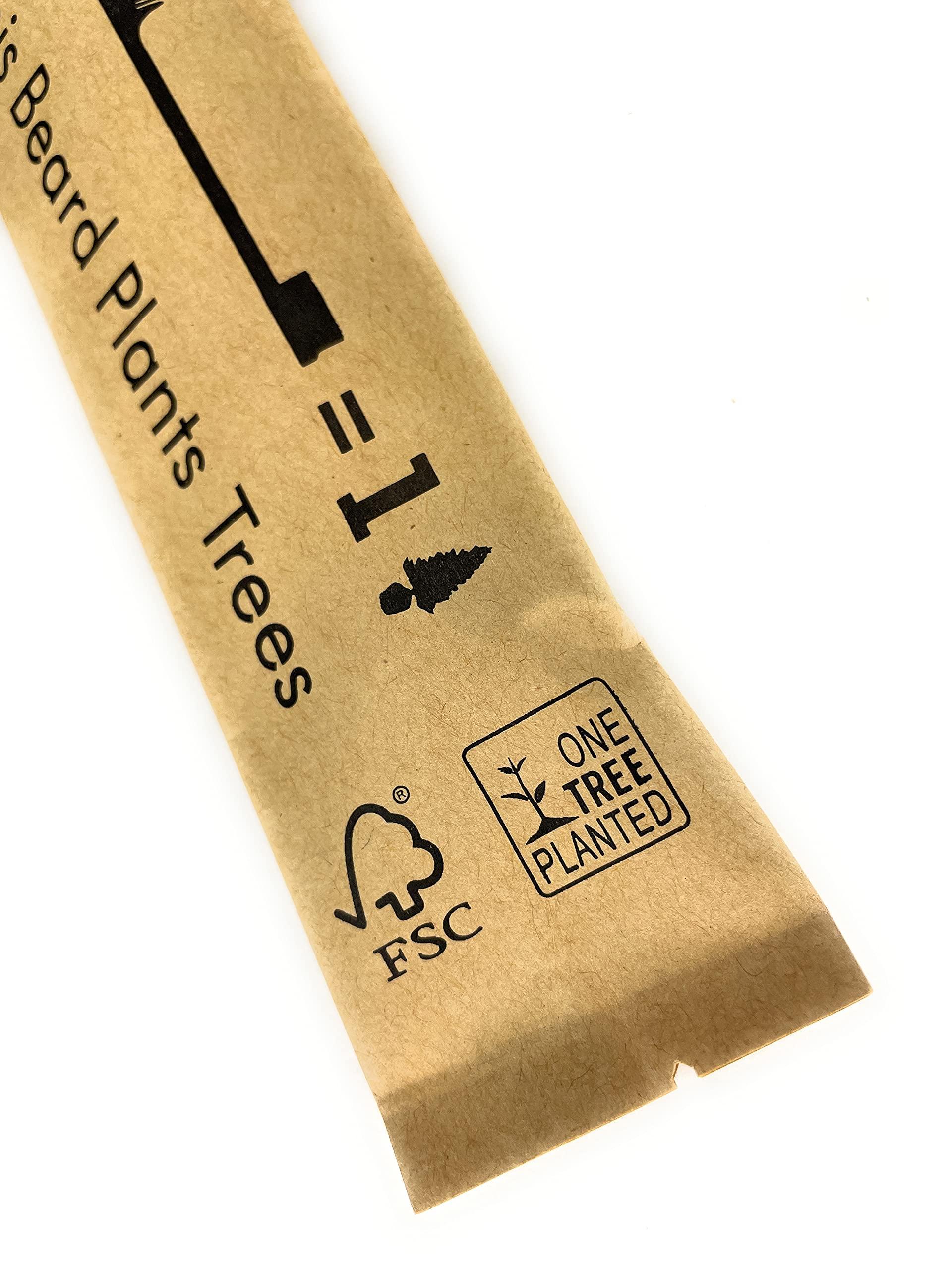 Green Beard Grmng Sapling Mustache Brush & Comb (2-pack) from Green Beard Grmng - Boar Bristle & Bamboo