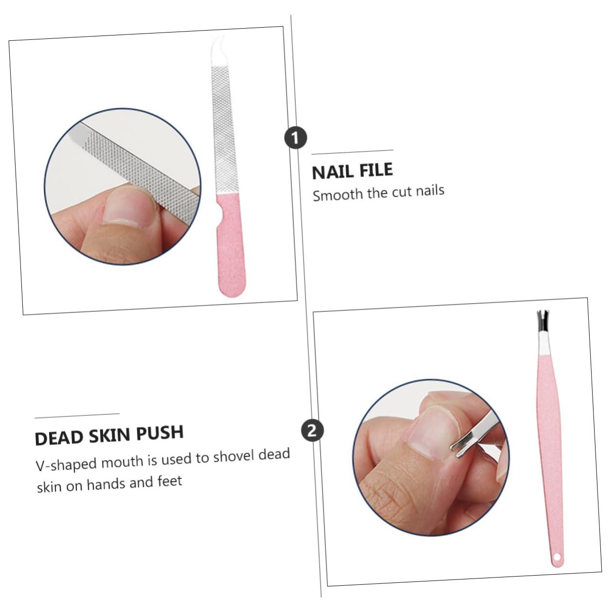 NOLITOY NOLITOY Manicure Set Bulk 18pcs Nail Clipper Kit Nail File Cuticle Pusher Tools