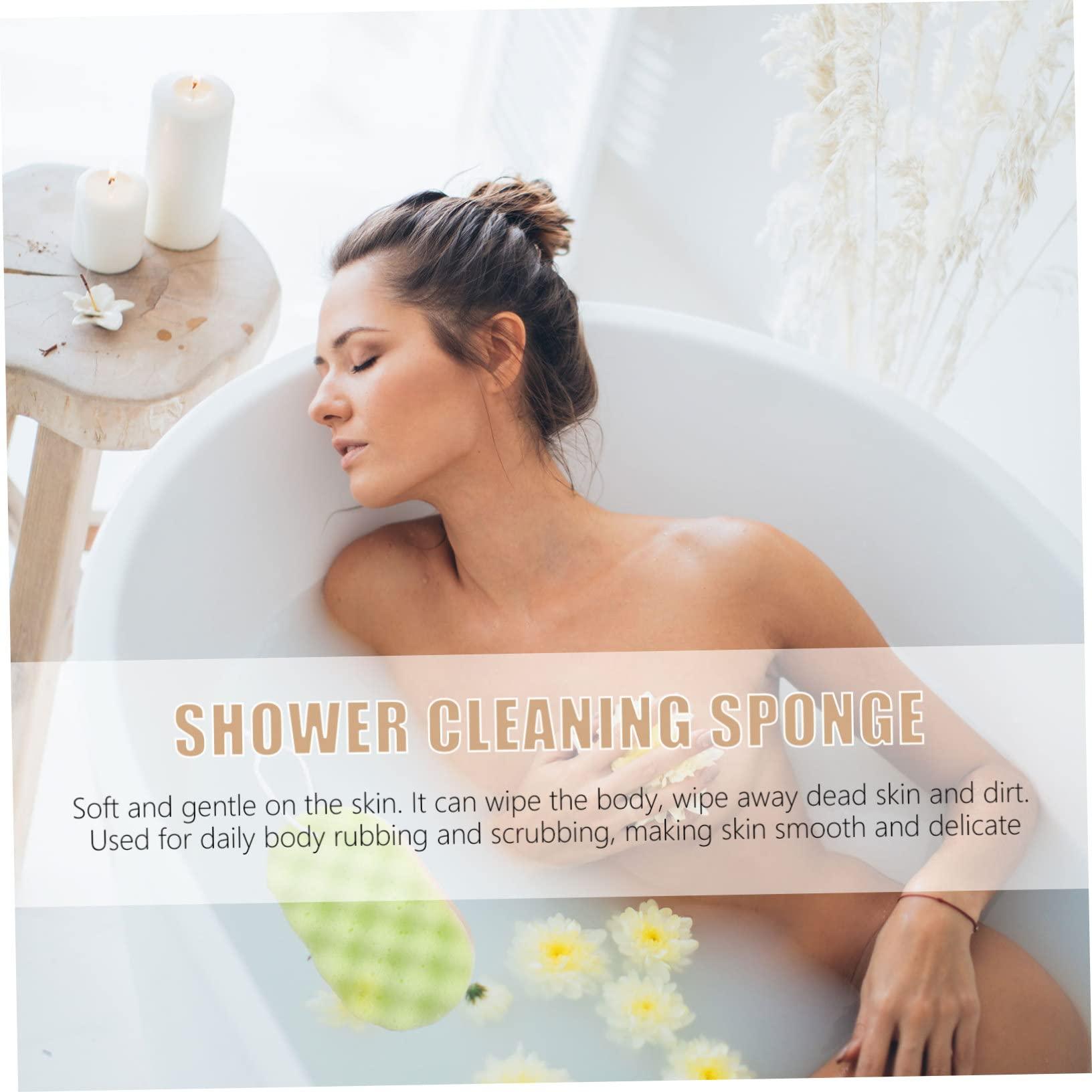 FOMIYES FOMIYES Shower Sponge Double Sided Bath Sponges for Shower Wavy Sponge Cleaning Body Scrubber Soft Gentle Skin Scrubber