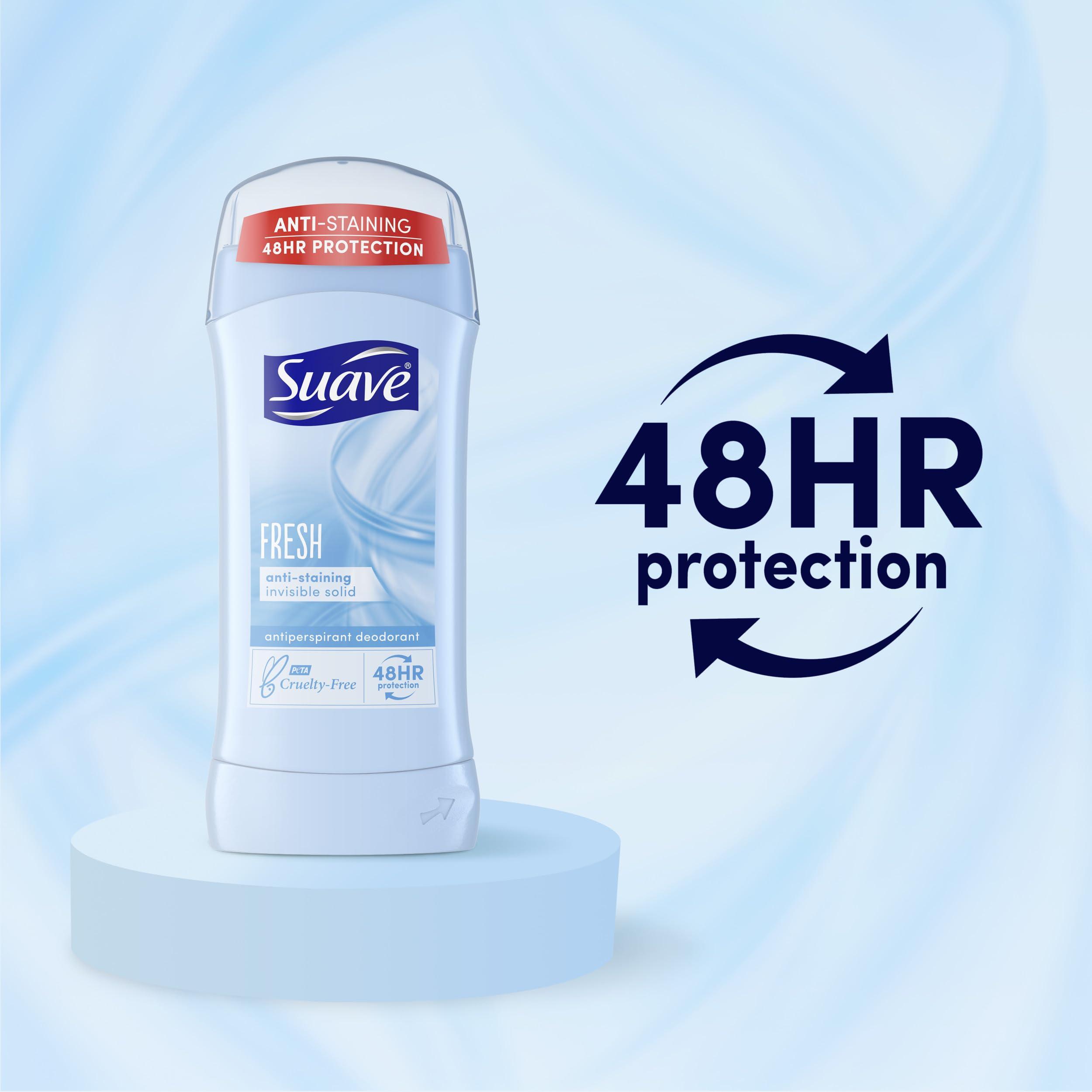 Suave Suave Body Wash 2-Pack, Shampoo & Conditioner, Ocean Breeze + Fresh Antiperspirant Deodorant for Women (5 Piece Set)