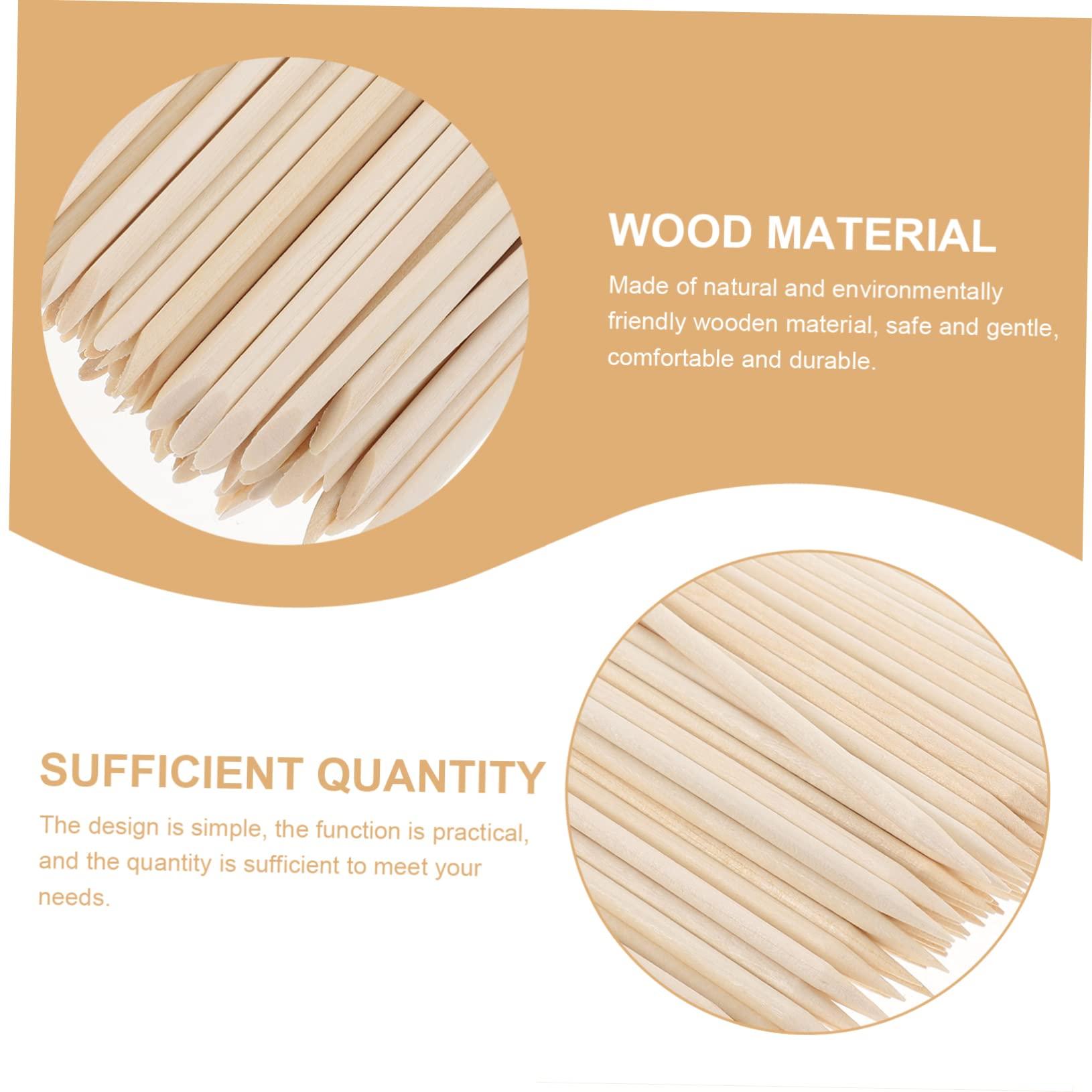 HONMEET HONMEET Nail Cuticle Cleaner Tool 300pcs Nail Art Wood Stick Manicure Wood Nail Stick for Nail Beauty Tool