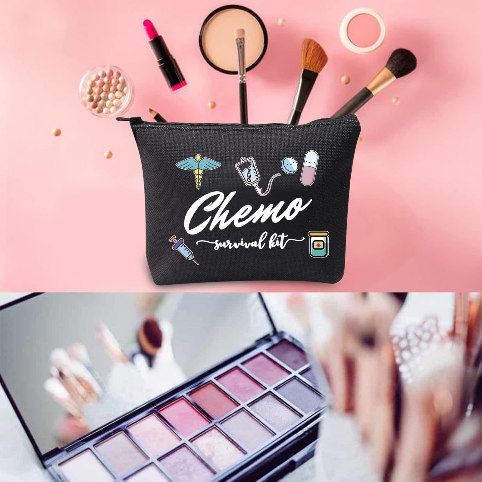 WCGXKO WCGXKO Chemo Care Package for Women Chemo Survival Kit Chemotherapy Treatment Zipper Pouch Bag (survival kit Chemo black)