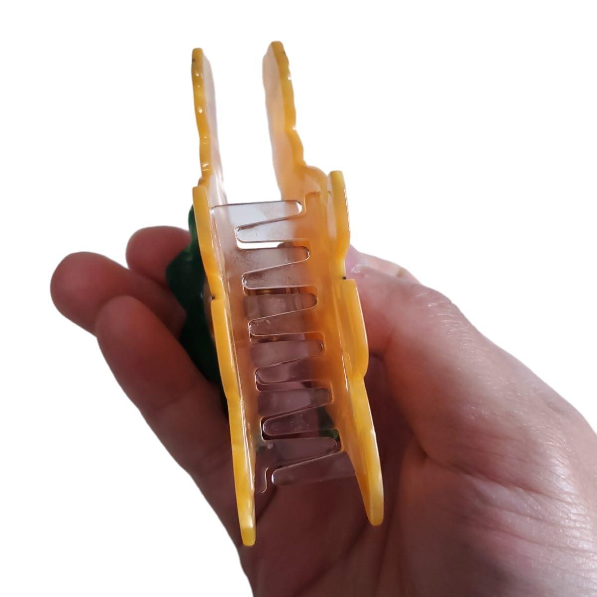 OMG Decor Orange Dinosaur Hair Clip,Acetate Hair Claw,Small Hair Clips for Women,S1