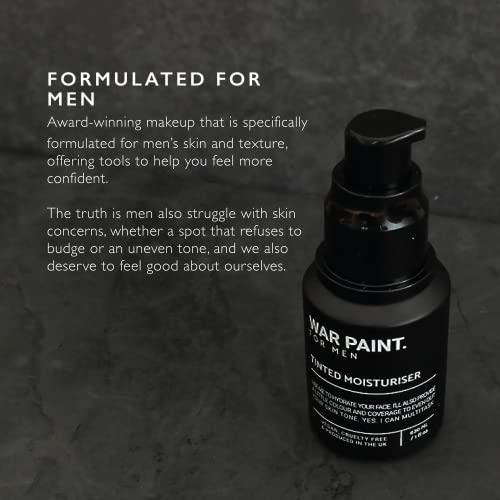 War Paint War Paint For Men Tinted Moisturizer & Light Foundation for Face - Vegan Friendly & Cruelty-Free - Natural Looking Makeup For Men - Light Shade - 30ml