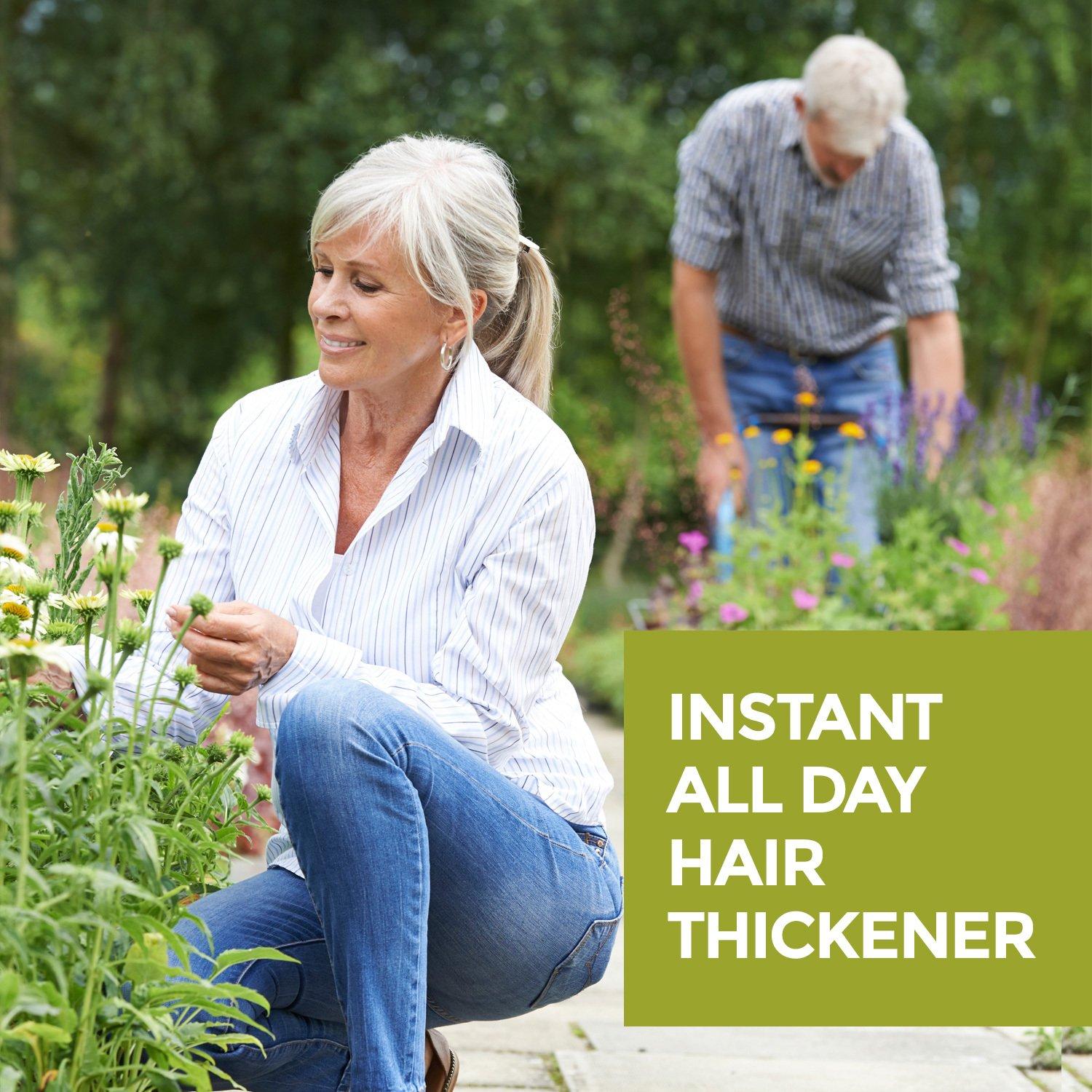 Perfect Hair Hair Powder for Thinning Hair - Instant Root Concealer Hides Thin Hair & Scalp Shine in Under 30 Seconds - Wind & Sweat Resistant - 60g / 2.12oz (Black)