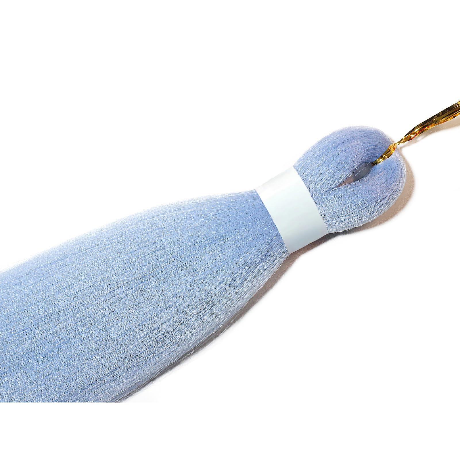 Savasana Baby Blue Pre stretched Braiding Hair, 26 Inches Box Braids Hair Extensions, 6 Packs Yaki Texture Braiding Hair Pre stretched